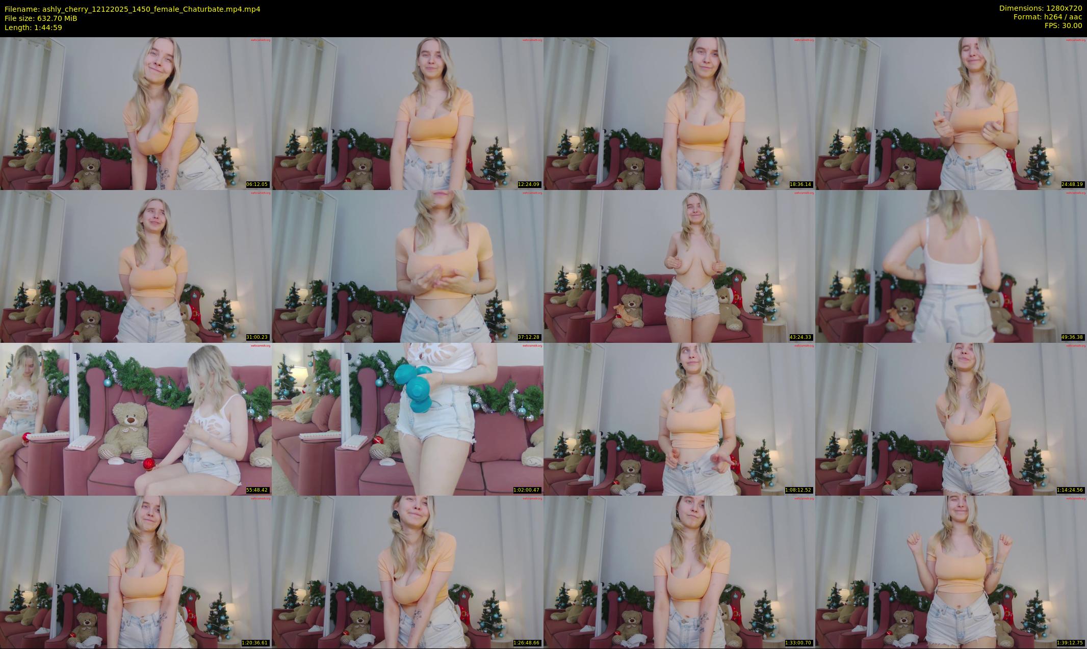 ashly_cherry — 105 minute Chaturbate female cam show recording, 720p, Dec 12, 2025