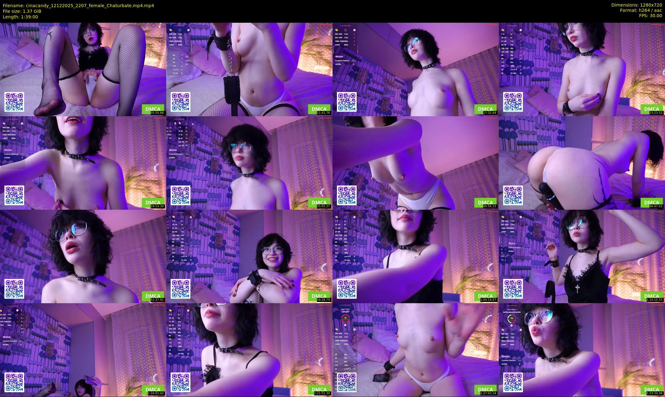 cinacandy — 99 minute Chaturbate female cam show recording, 720p, Dec 12, 2025