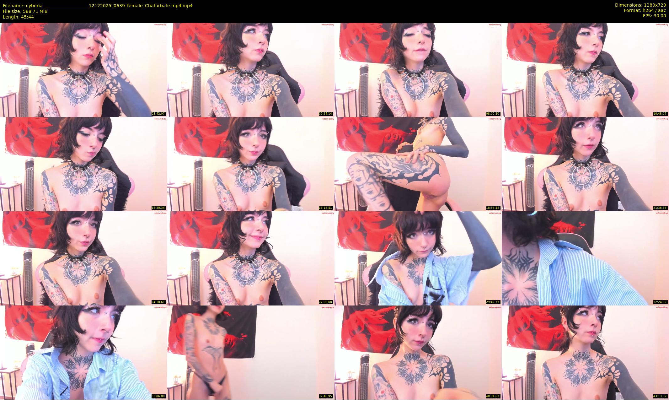 cyberia____________________ — 46 minute Chaturbate female cam show recording, 720p, Dec 12, 2025