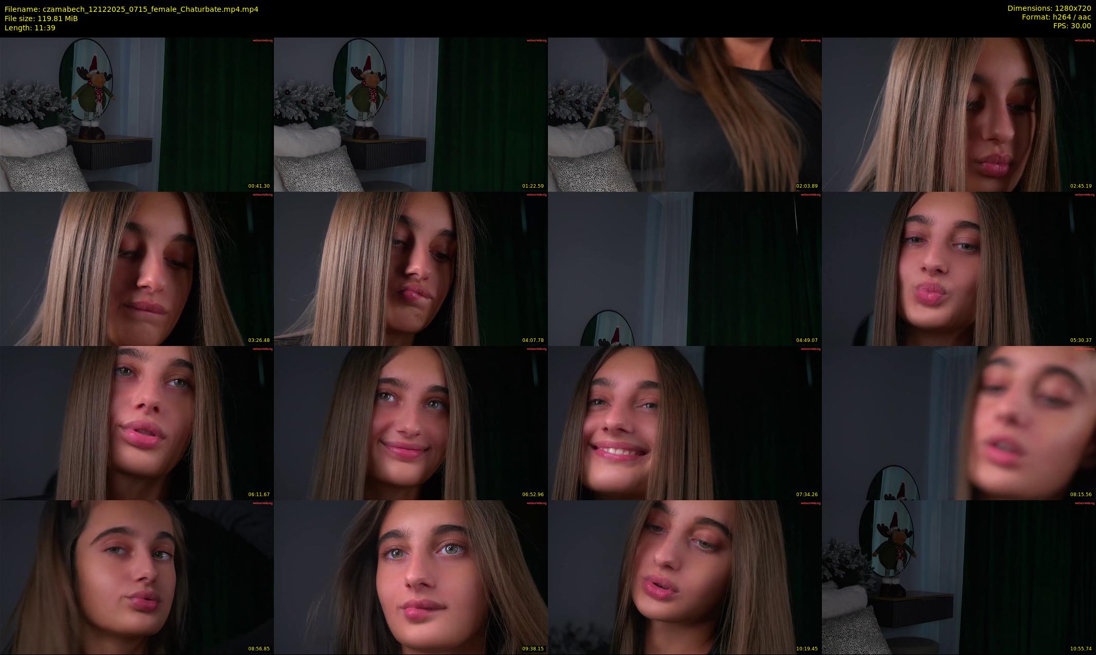 czamabech — 12 minute Chaturbate female cam show recording, 720p, Dec 12, 2025