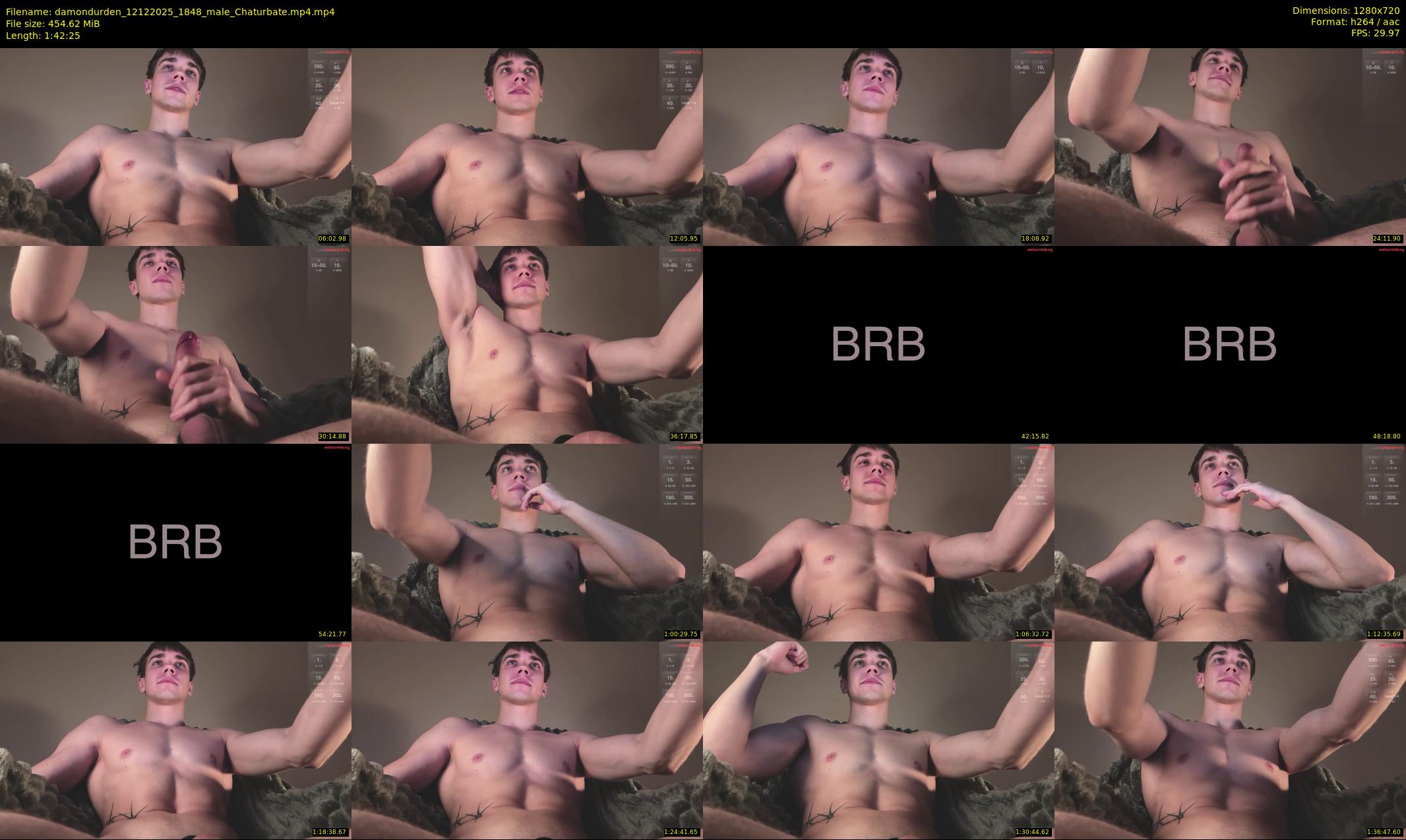 damondurden — 103 minute Chaturbate male cam show recording, 720p, Dec 12, 2025