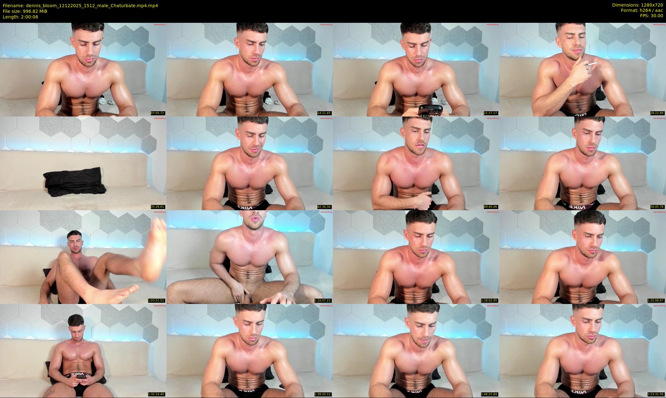 dennis_bloom — 121 minute Chaturbate male cam show recording, 720p, Dec 12, 2025