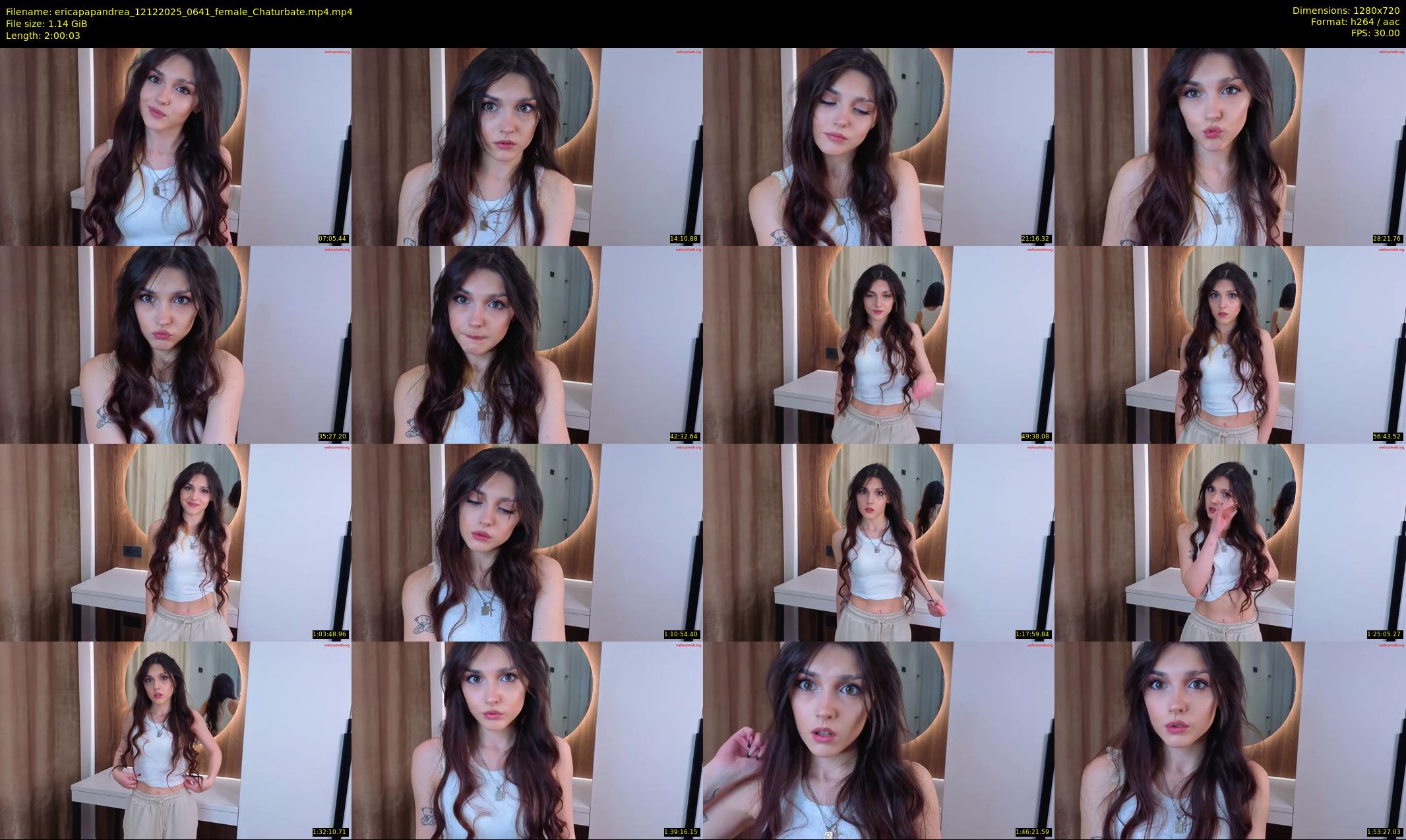 ericapapandrea — 121 minute Chaturbate female cam show recording, 720p, Dec 12, 2025