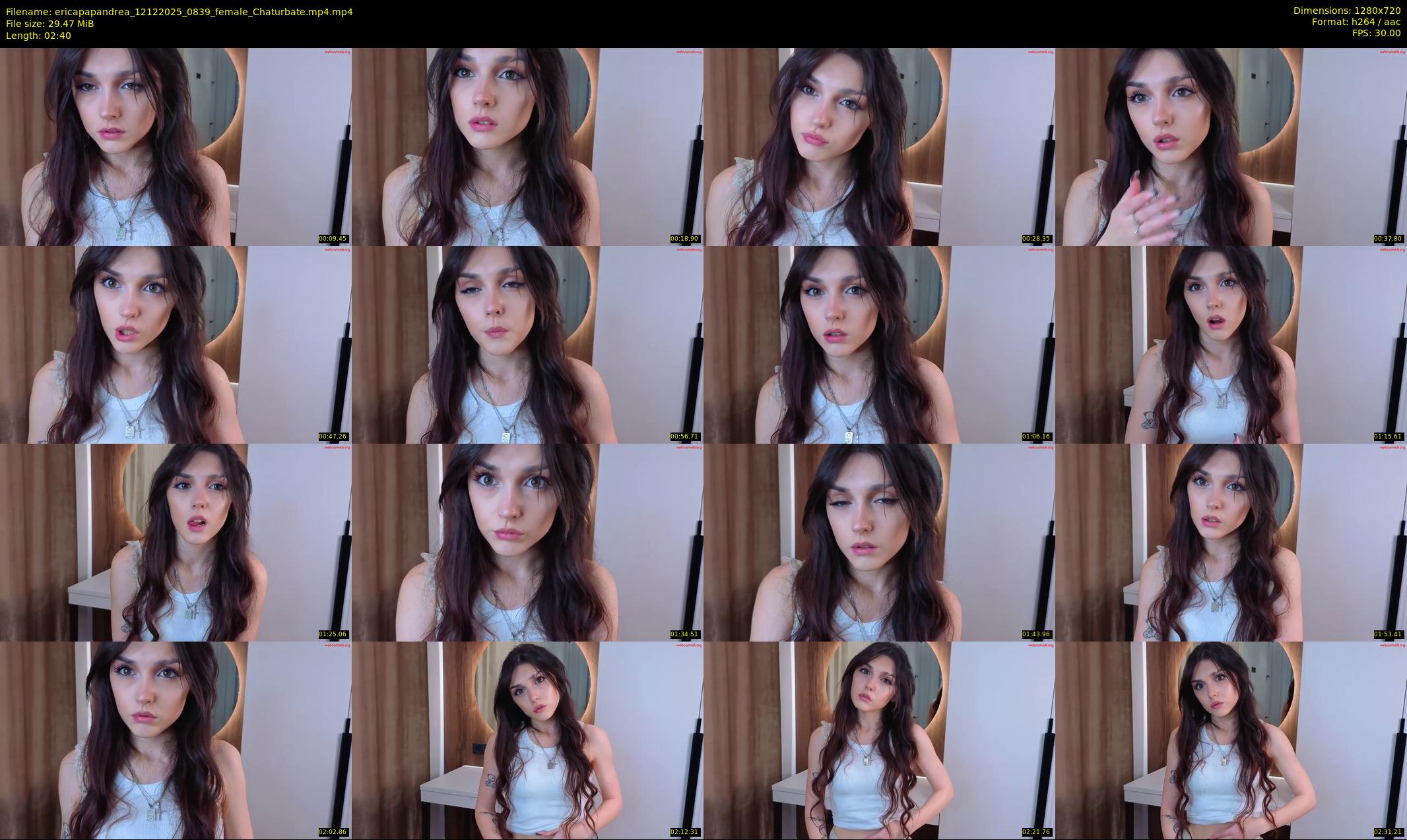 ericapapandrea — 3 minute Chaturbate female cam show recording, 720p, Dec 12, 2025