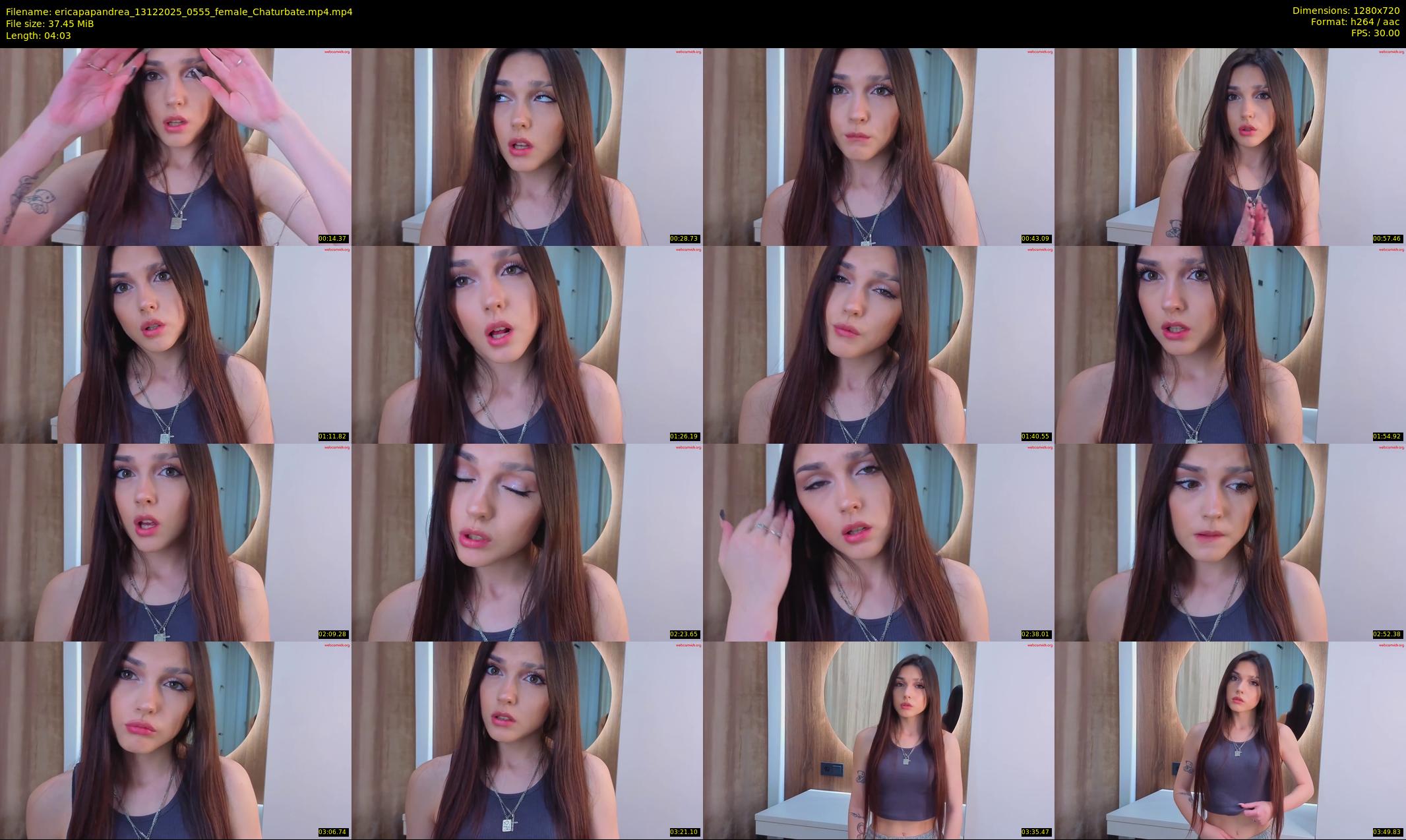 ericapapandrea — 5 minute Chaturbate female cam show recording, 720p, Dec 13, 2025