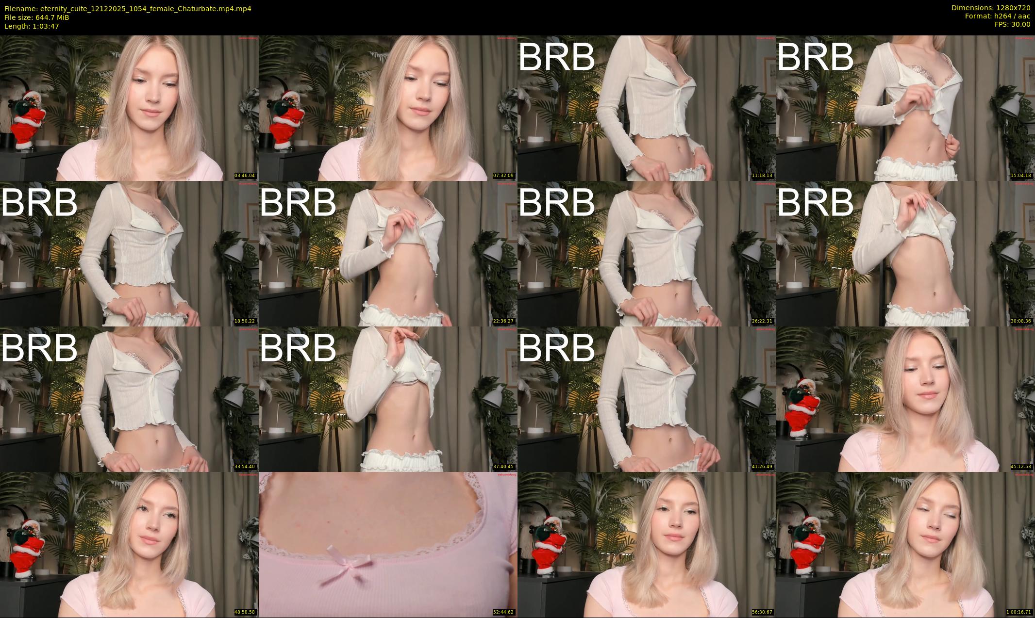 eternity_cuite — 64 minute Chaturbate female cam show recording, 720p, Dec 12, 2025