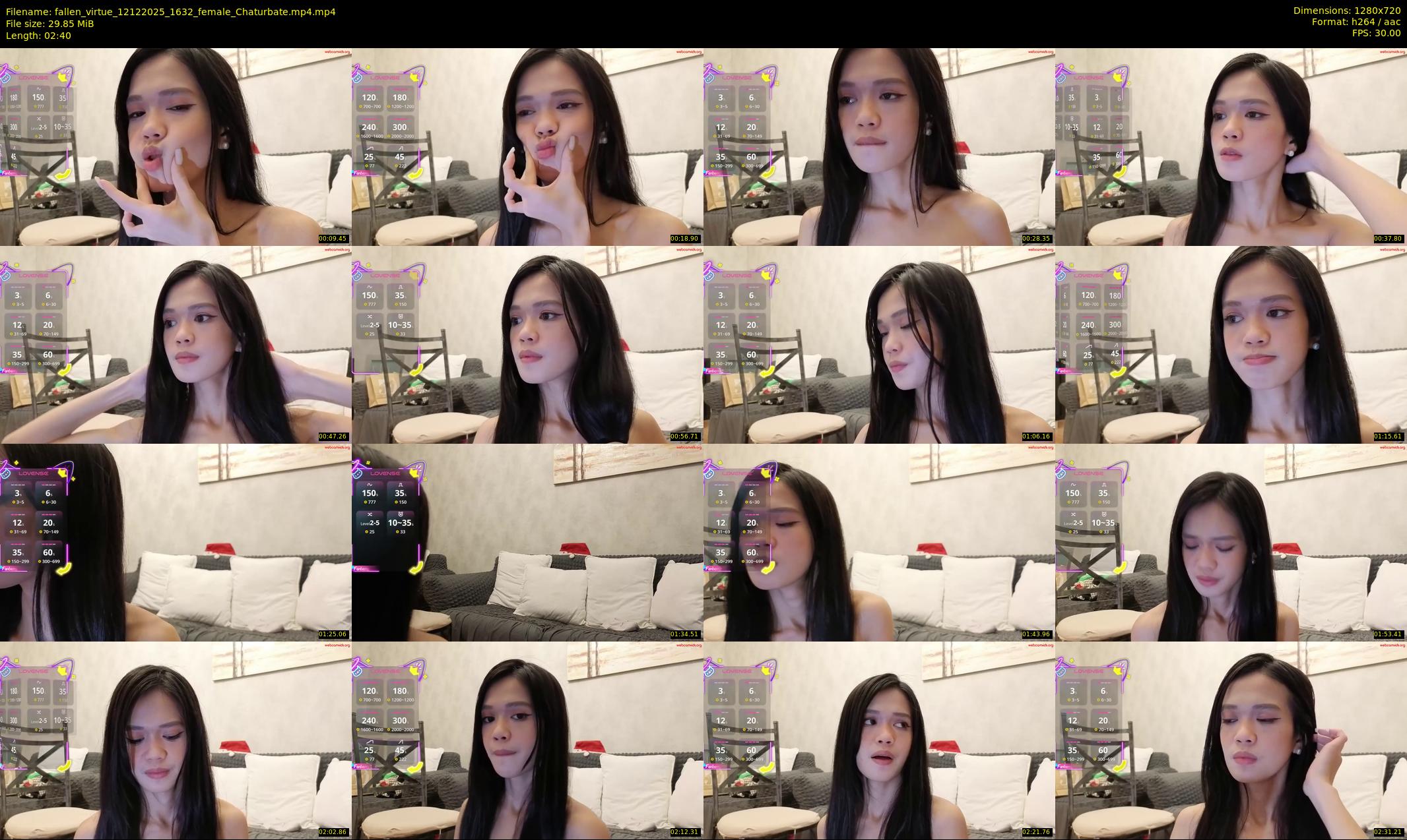 fallen_virtue — 3 minute Chaturbate female cam show recording, 720p, Dec 12, 2025