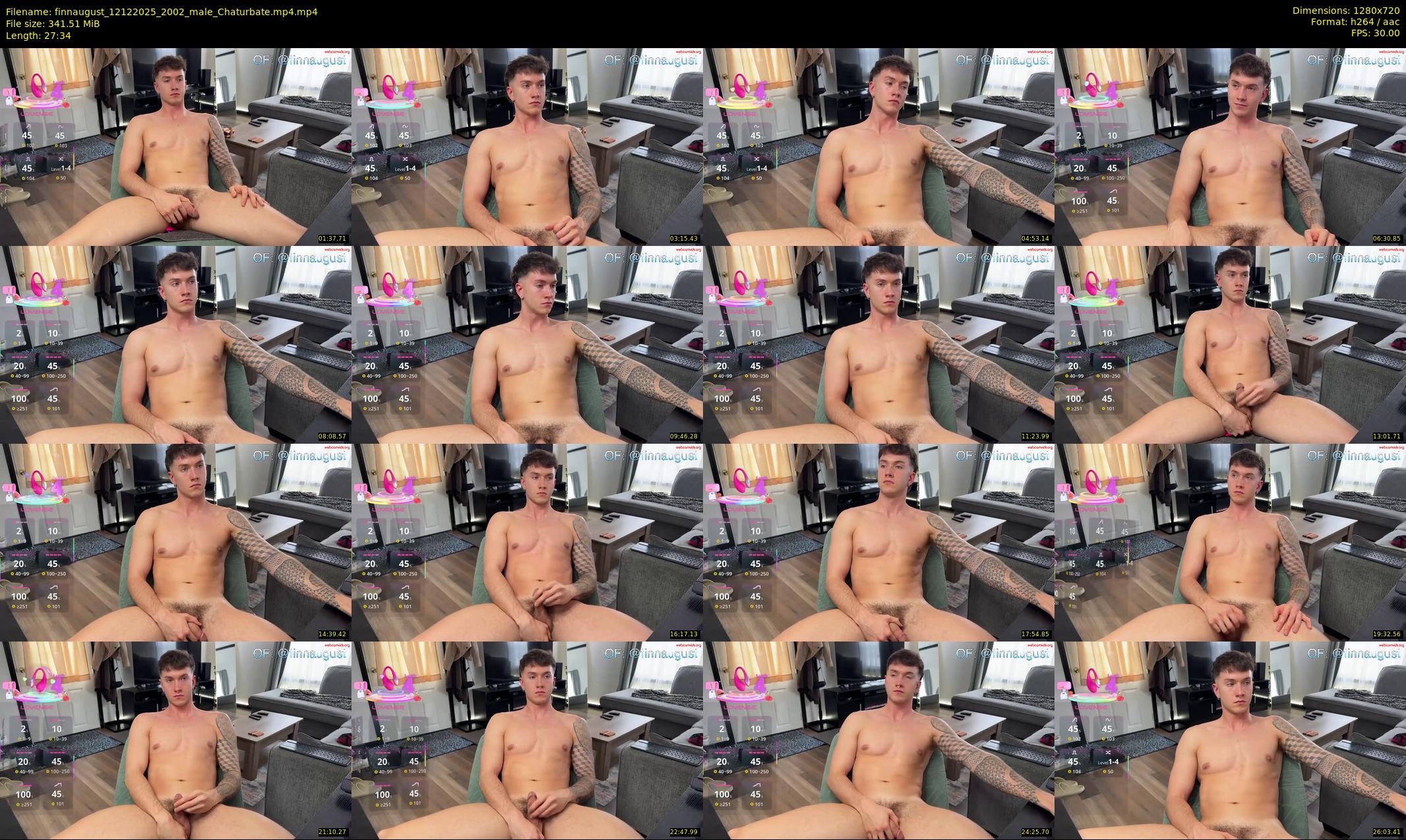 finnaugust — 28 minute Chaturbate male cam show recording, 720p, Dec 12, 2025