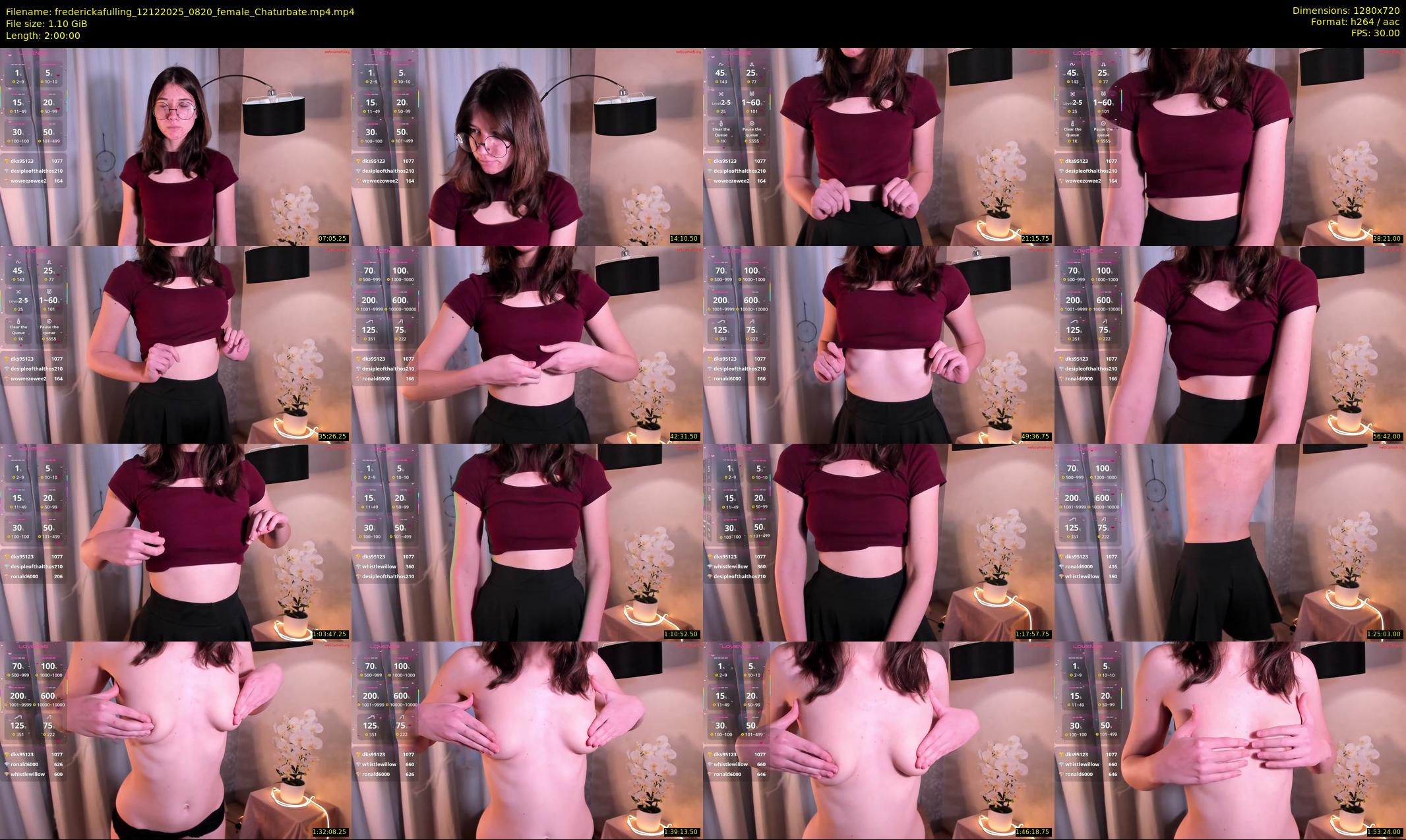 frederickafulling — 120 minute Chaturbate female cam show recording, 720p, Dec 12, 2025
