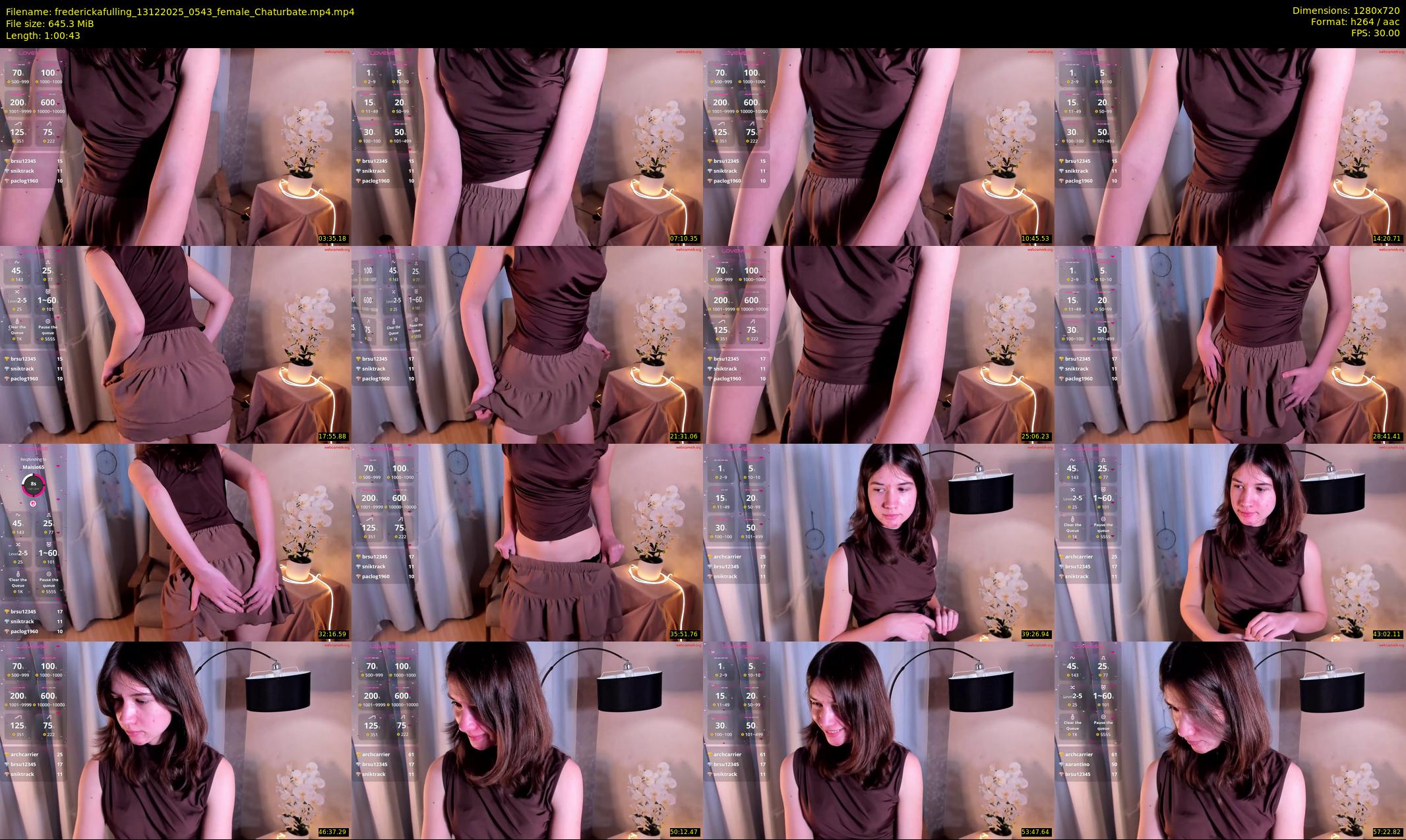 frederickafulling — 61 minute Chaturbate female cam show recording, 720p, Dec 13, 2025