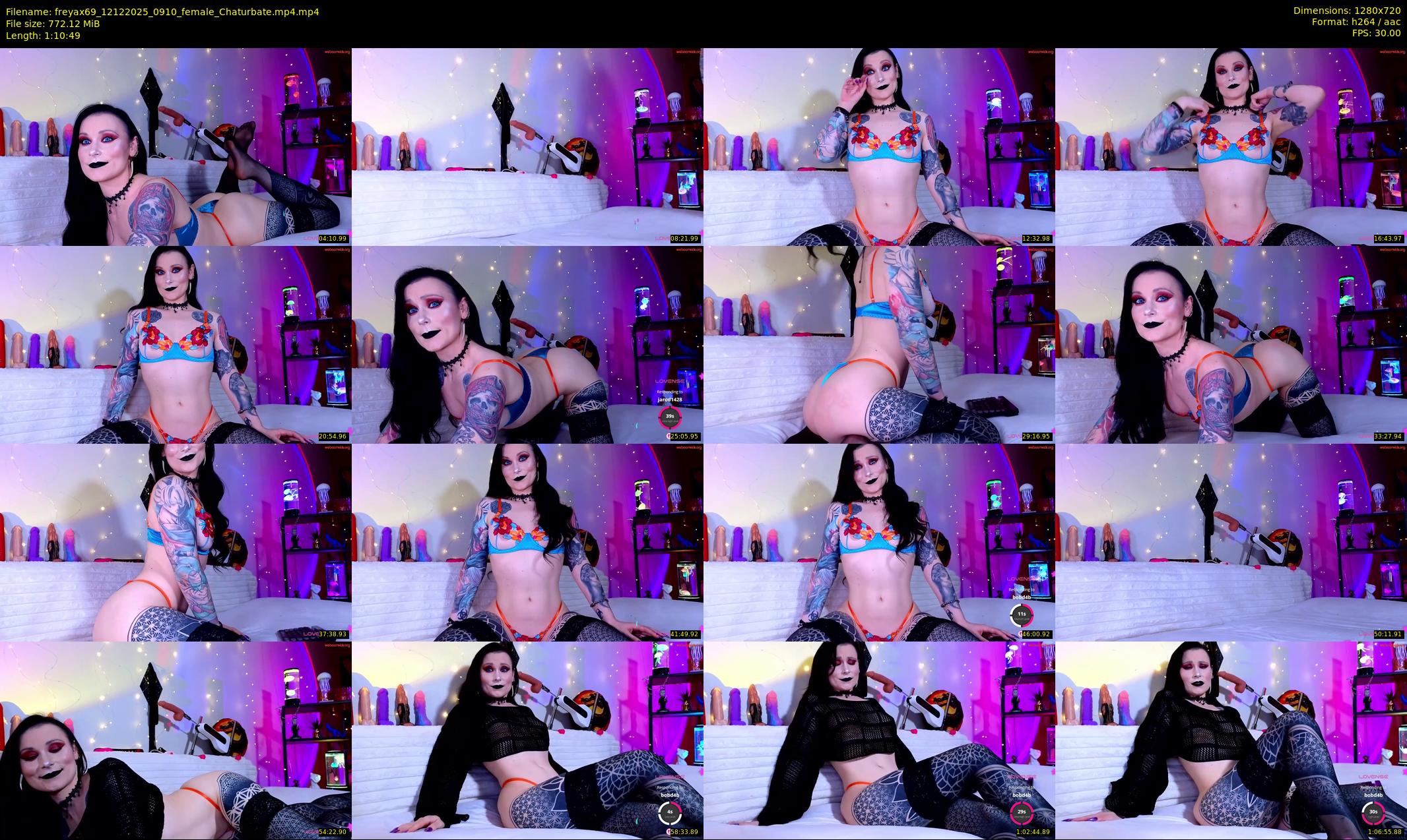 freyax69 — 71 minute Chaturbate female cam show recording, 720p, Dec 12, 2025