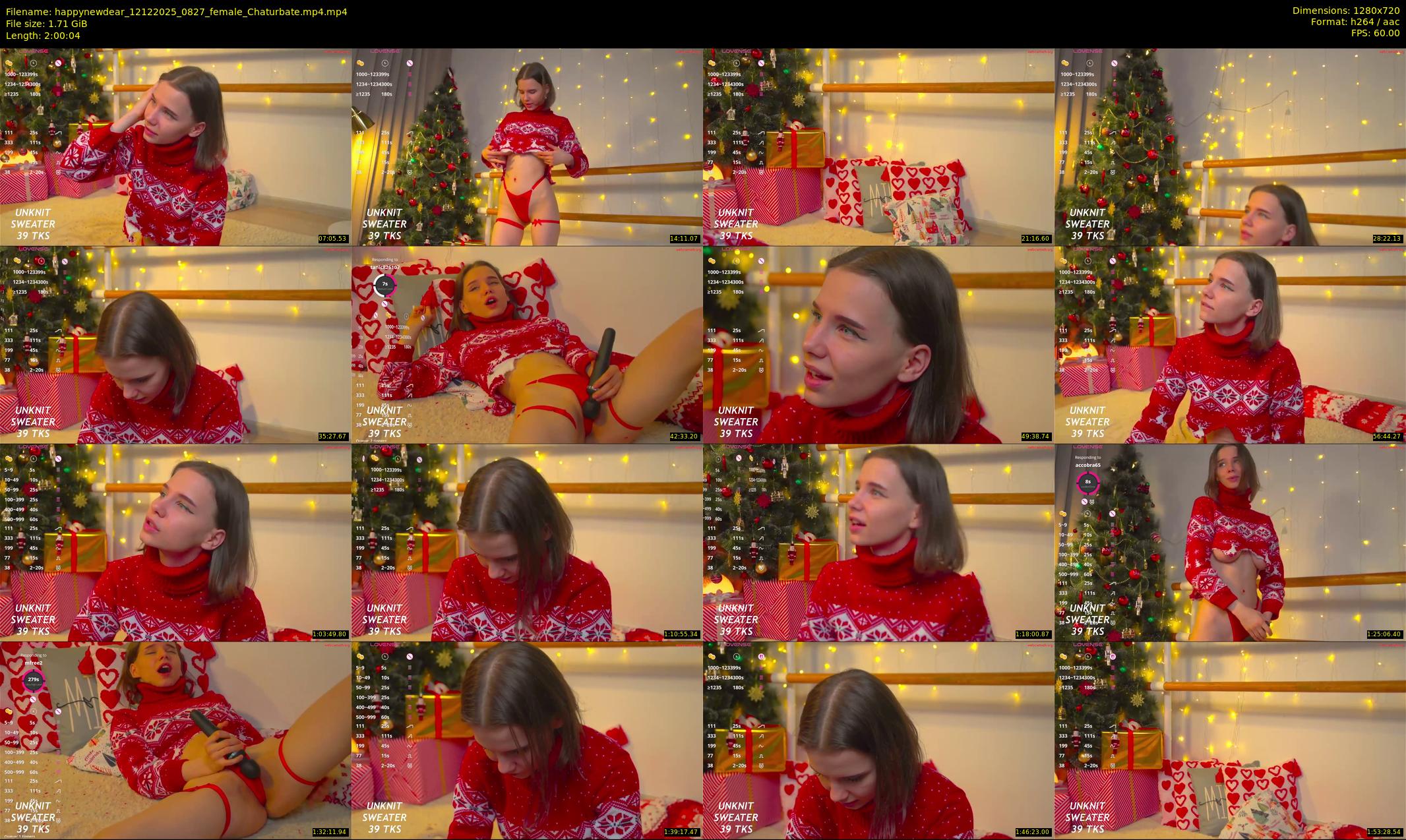 happynewdear — 121 minute Chaturbate female cam show recording, 720p, Dec 12, 2025
