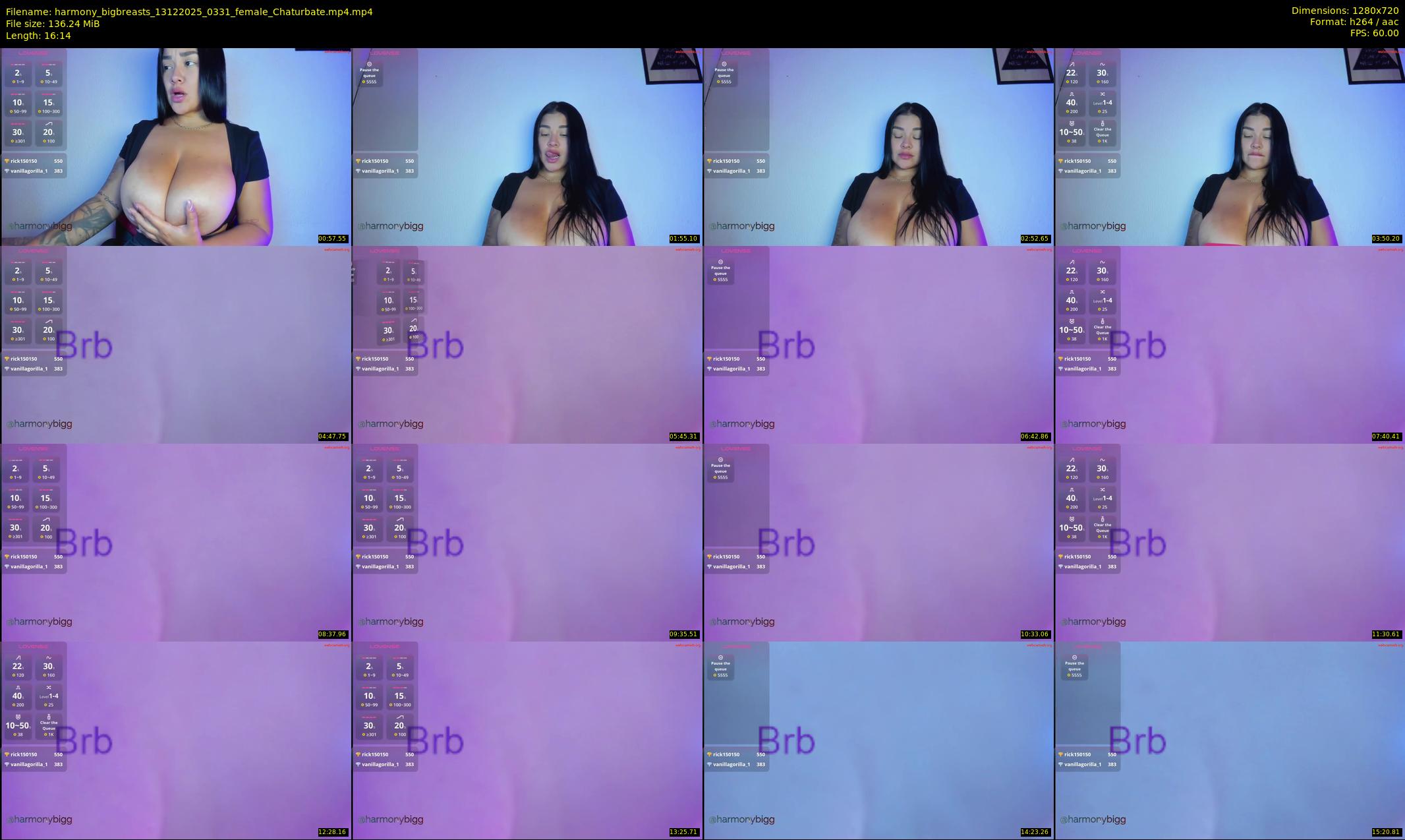 harmony_bigbreasts — 17 minute Chaturbate female cam show recording, 720p, Dec 13, 2025