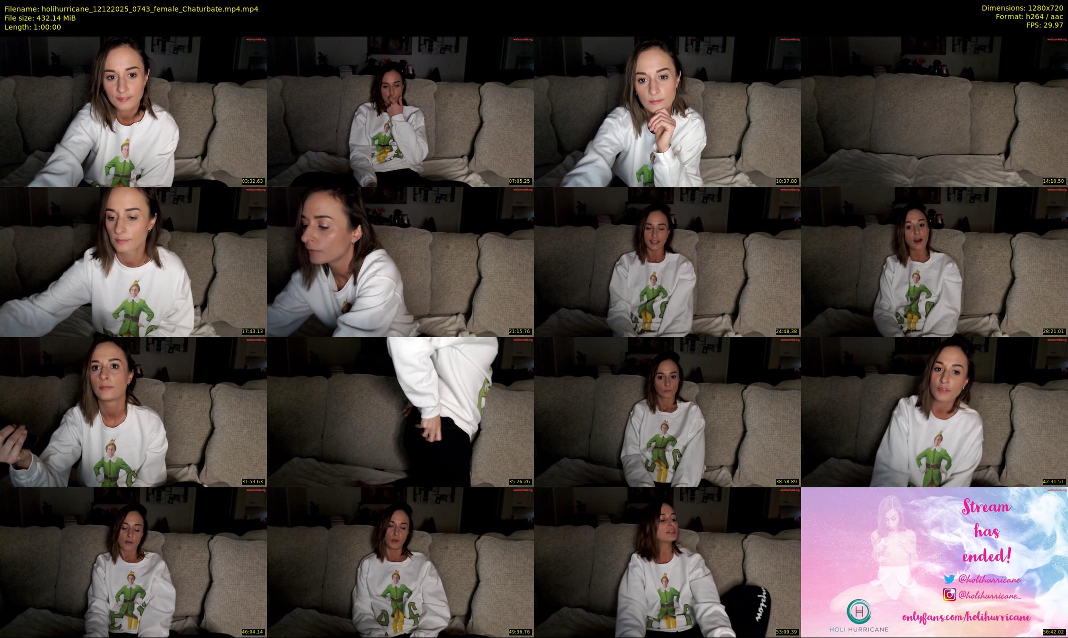 holihurricane — 60 minute Chaturbate female cam show recording, 720p, Dec 12, 2025