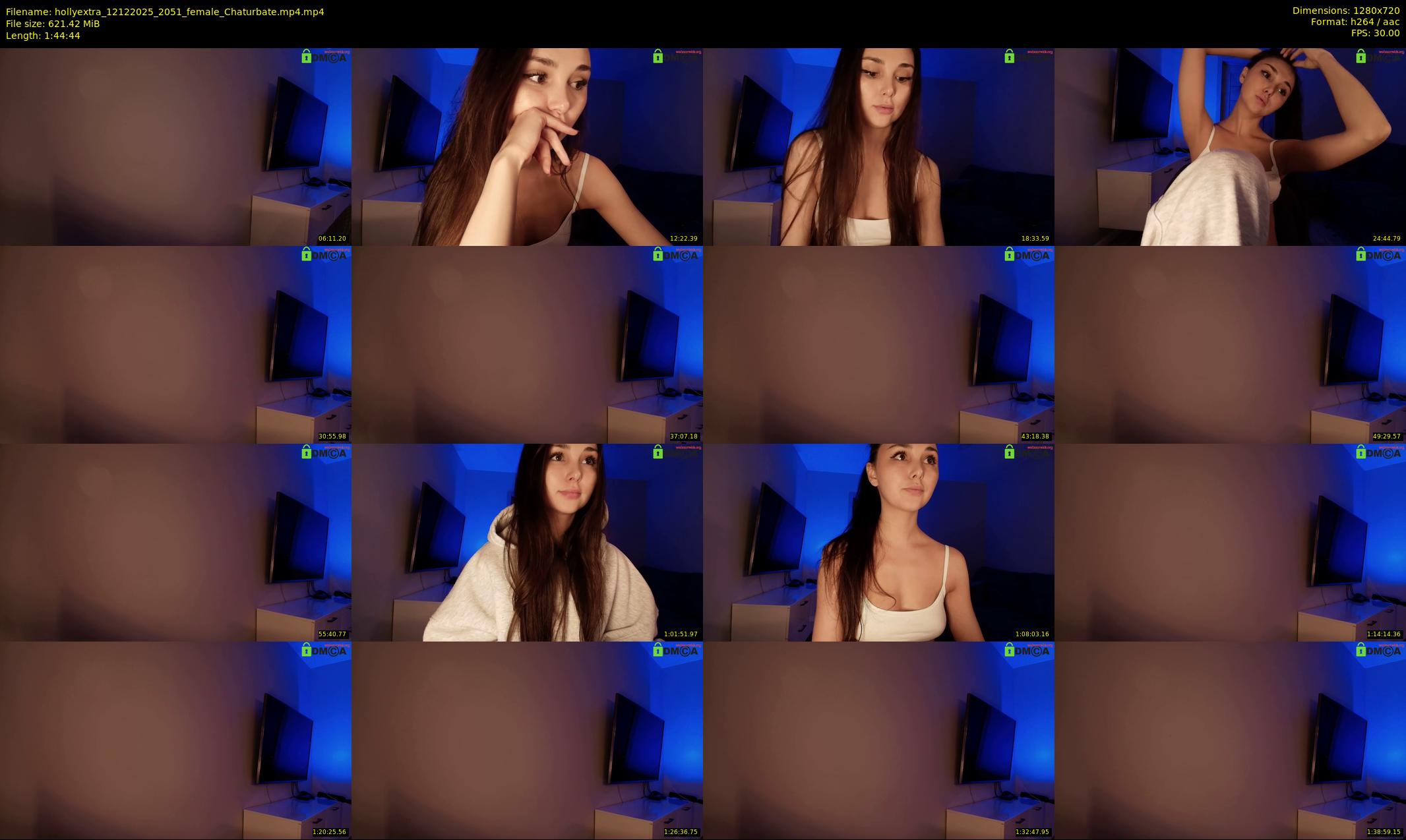 hollyextra — 105 minute Chaturbate female cam show recording, 720p, Dec 12, 2025