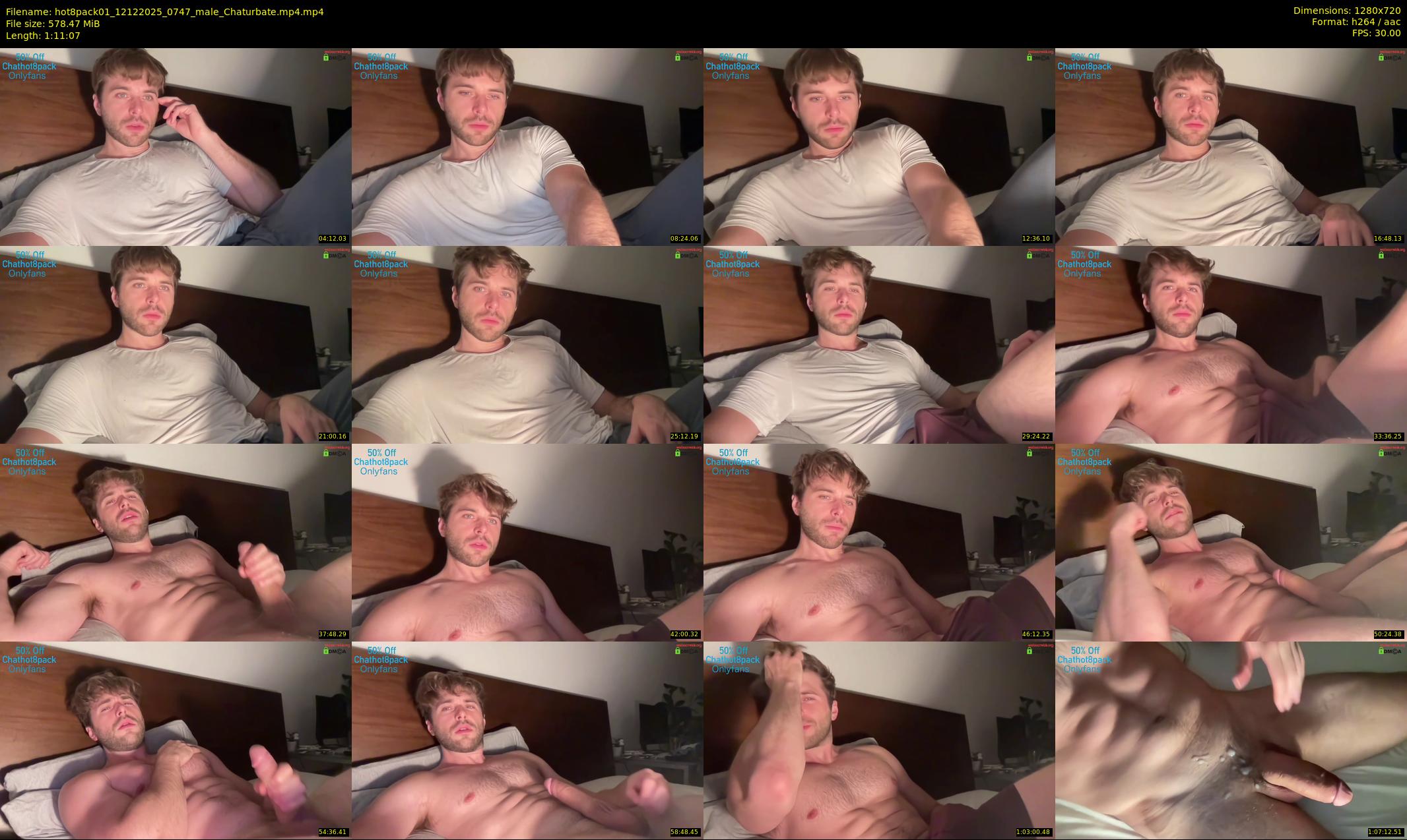 hot8pack01 — 72 minute Chaturbate male cam show recording, 720p, Dec 12, 2025