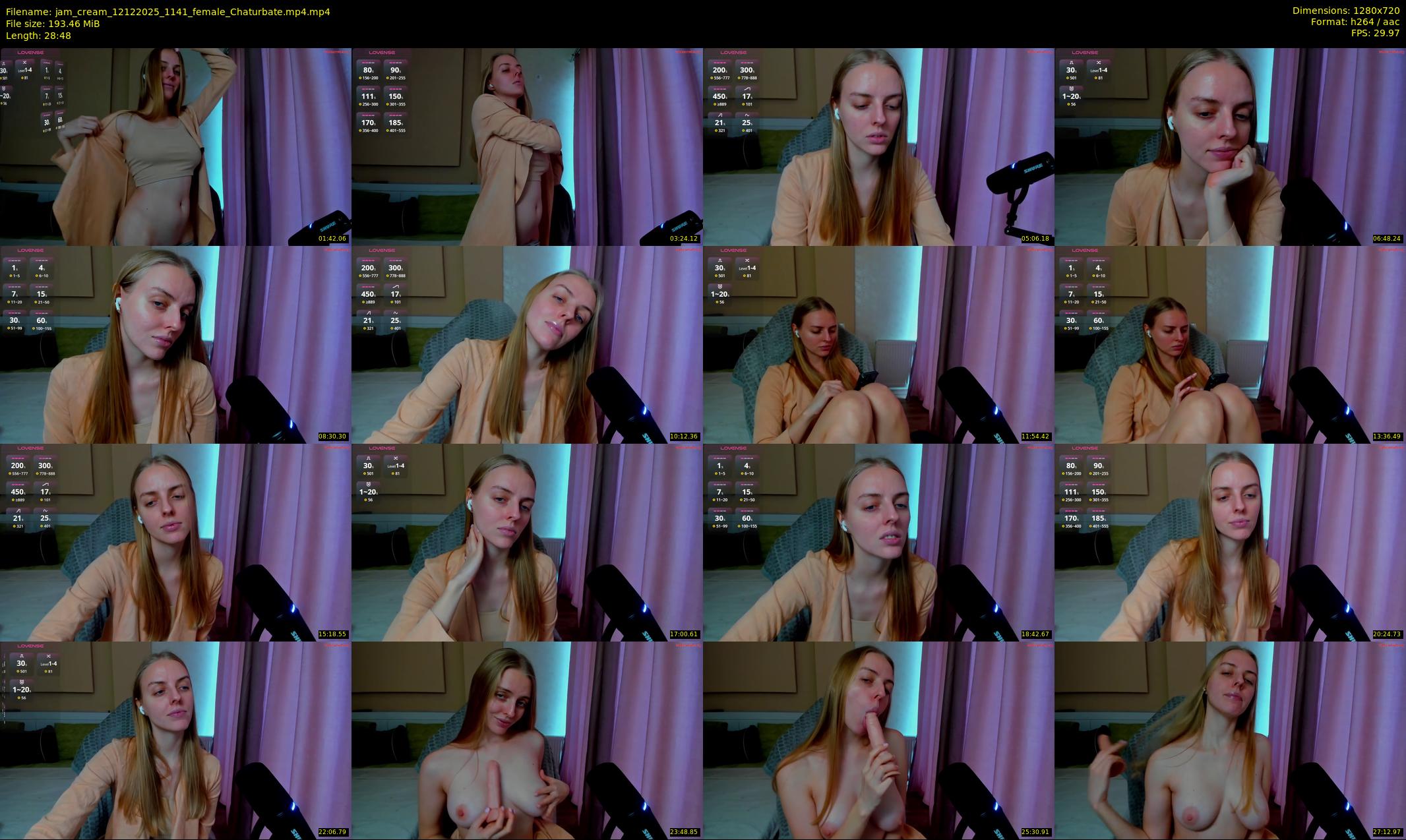 jam_cream — 29 minute Chaturbate female cam show recording, 720p, Dec 12, 2025