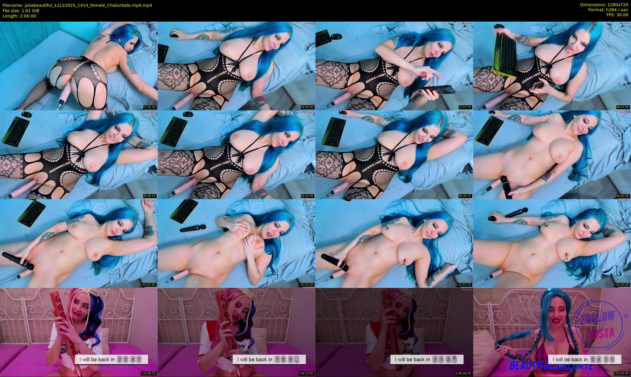 juliabeautiful — 120 minute Chaturbate female cam show recording, 720p, Dec 12, 2025