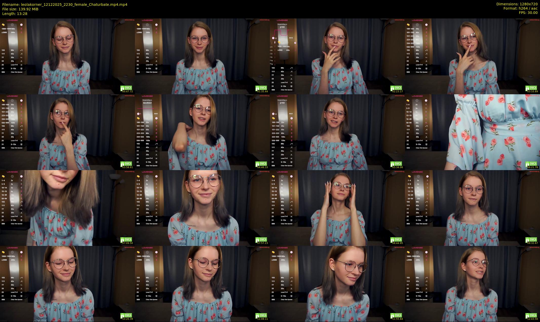 leolakorner — 14 minute Chaturbate female cam show recording, 720p, Dec 12, 2025