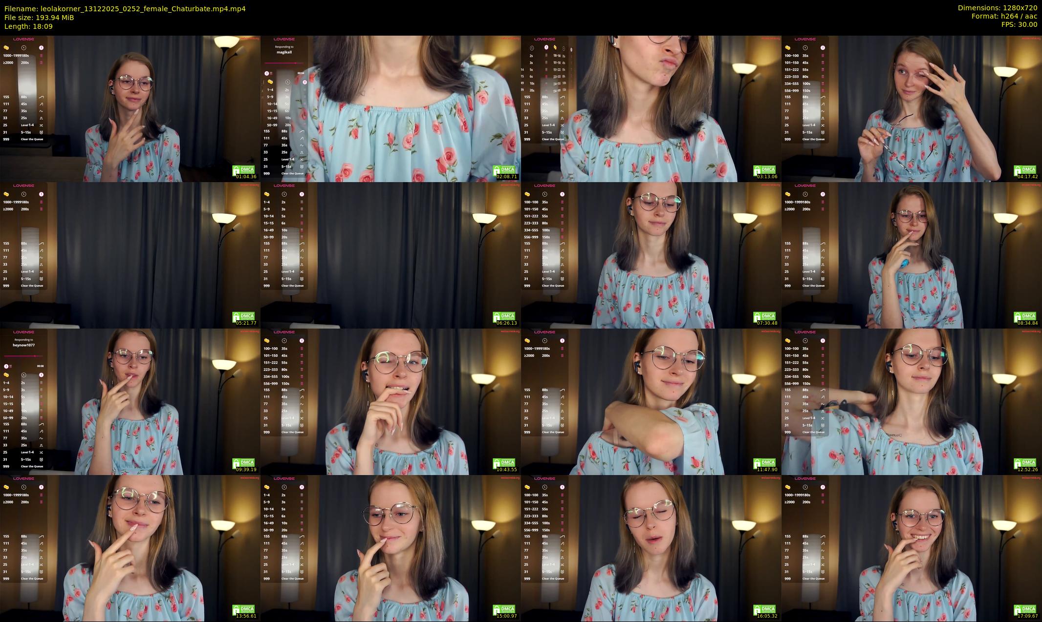 leolakorner — 19 minute Chaturbate female cam show recording, 720p, Dec 13, 2025