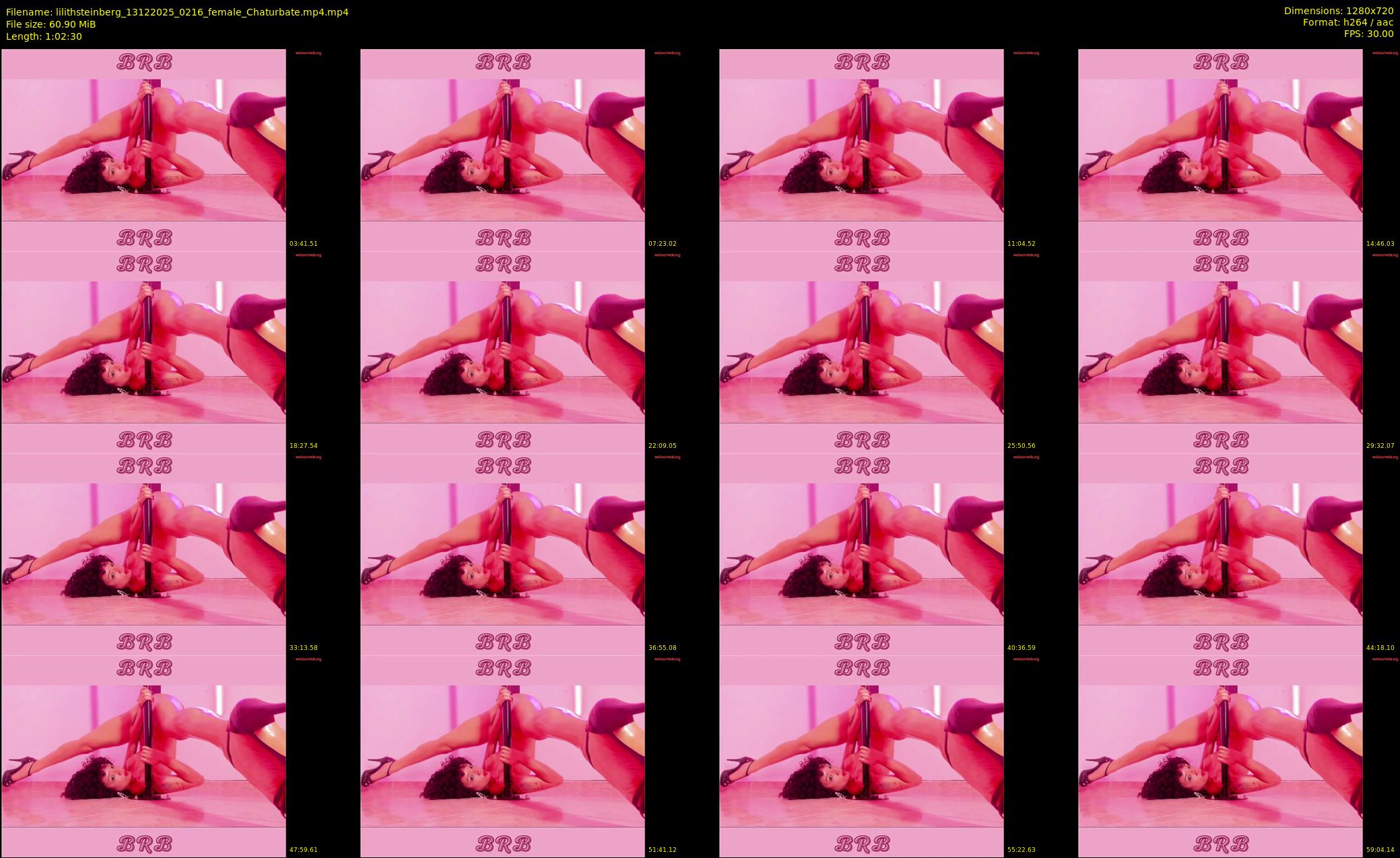 lilithsteinberg — 63 minute Chaturbate female cam show recording, 720p, Dec 13, 2025