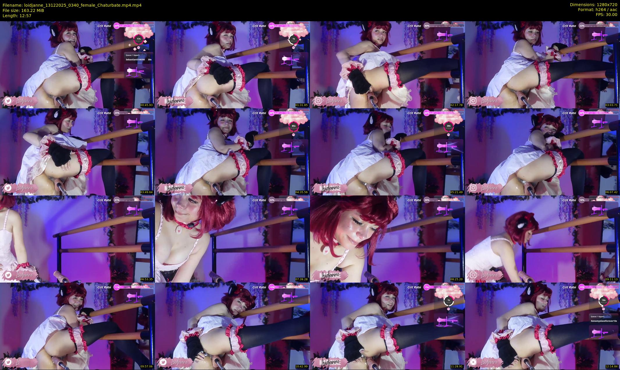 loidjanne — 13 minute Chaturbate female cam show recording, 720p, Dec 13, 2025