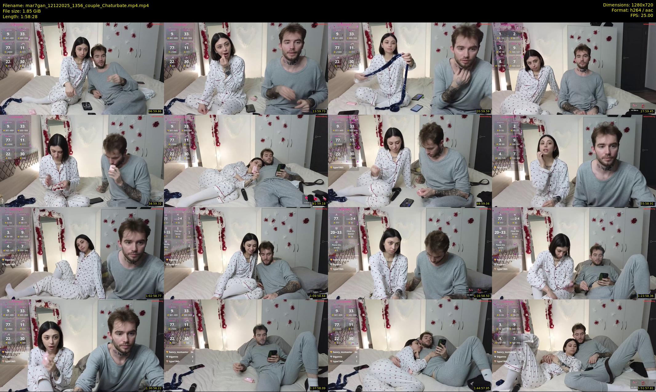mar7gan — 119 minute Chaturbate couple cam show recording, 720p, Dec 12, 2025