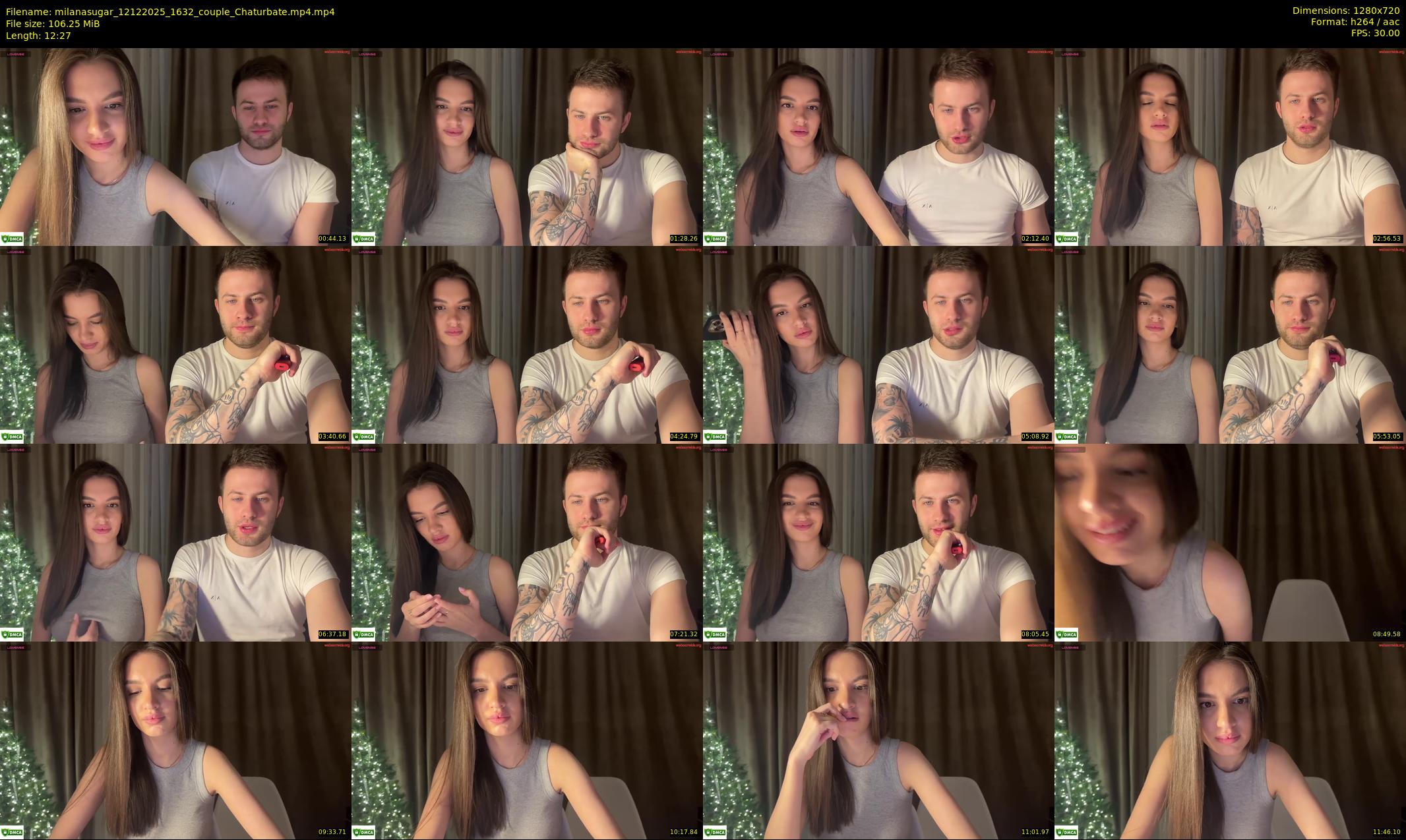 milanasugar — 13 minute Chaturbate couple cam show recording, 720p, Dec 12, 2025