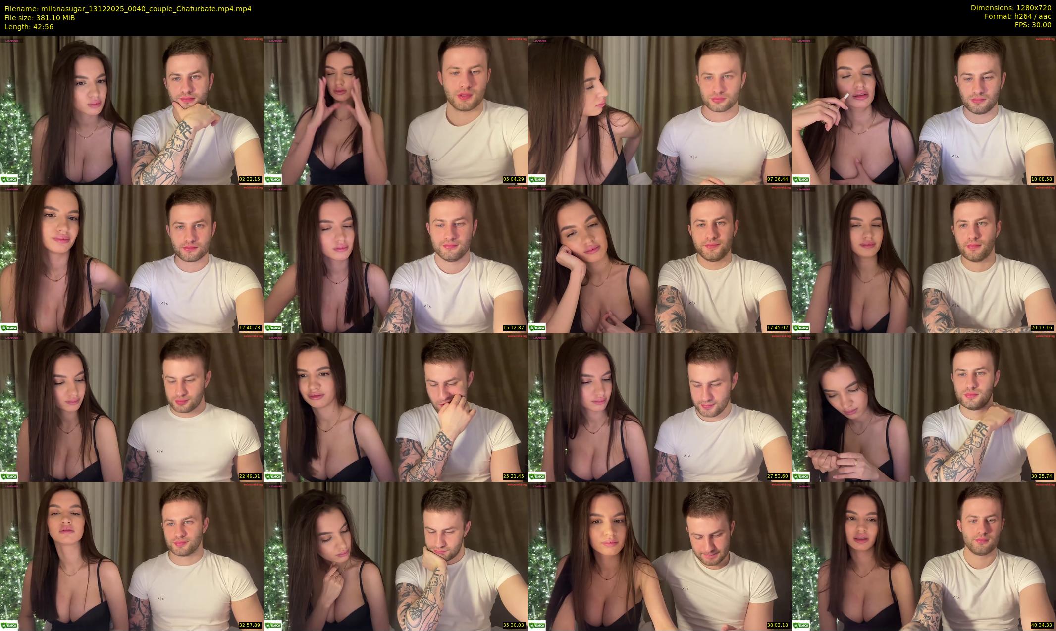 milanasugar — 43 minute Chaturbate couple cam show recording, 720p, Dec 13, 2025