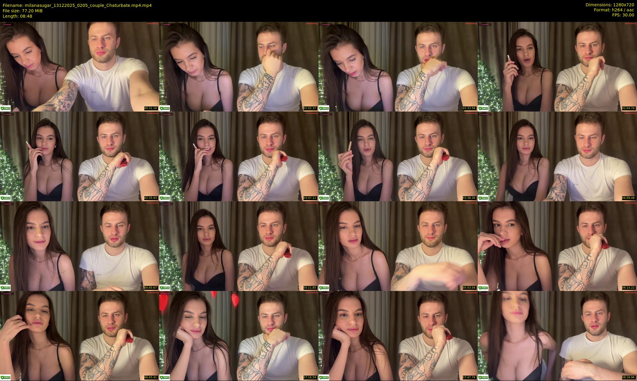 milanasugar — 9 minute Chaturbate couple cam show recording, 720p, Dec 13, 2025