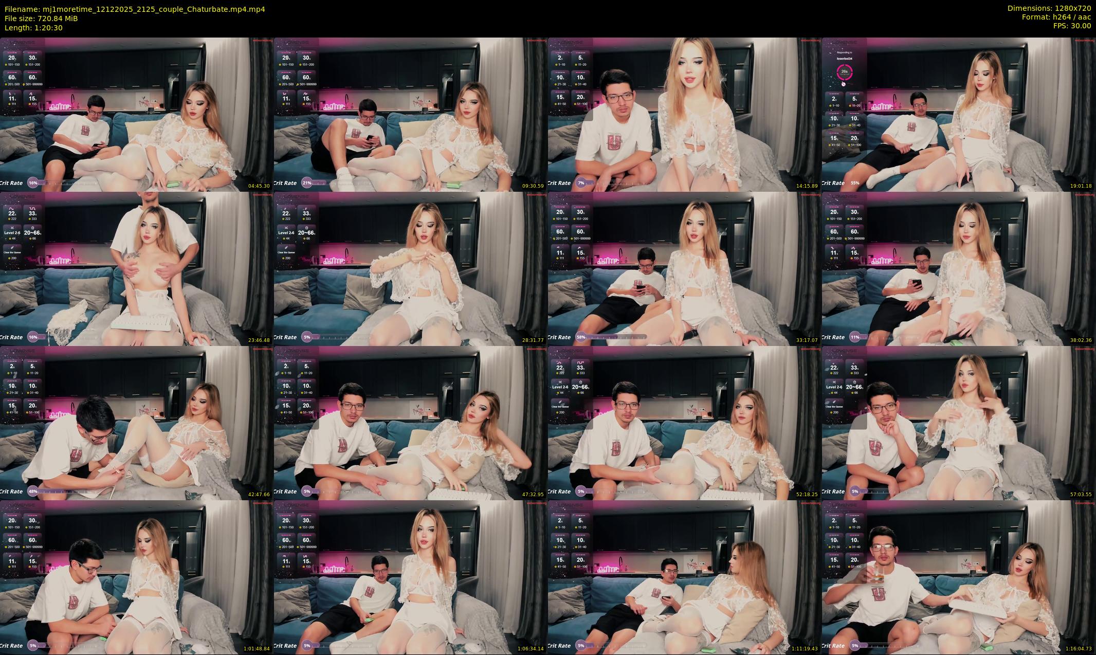 mj1moretime — 81 minute Chaturbate couple cam show recording, 720p, Dec 12, 2025