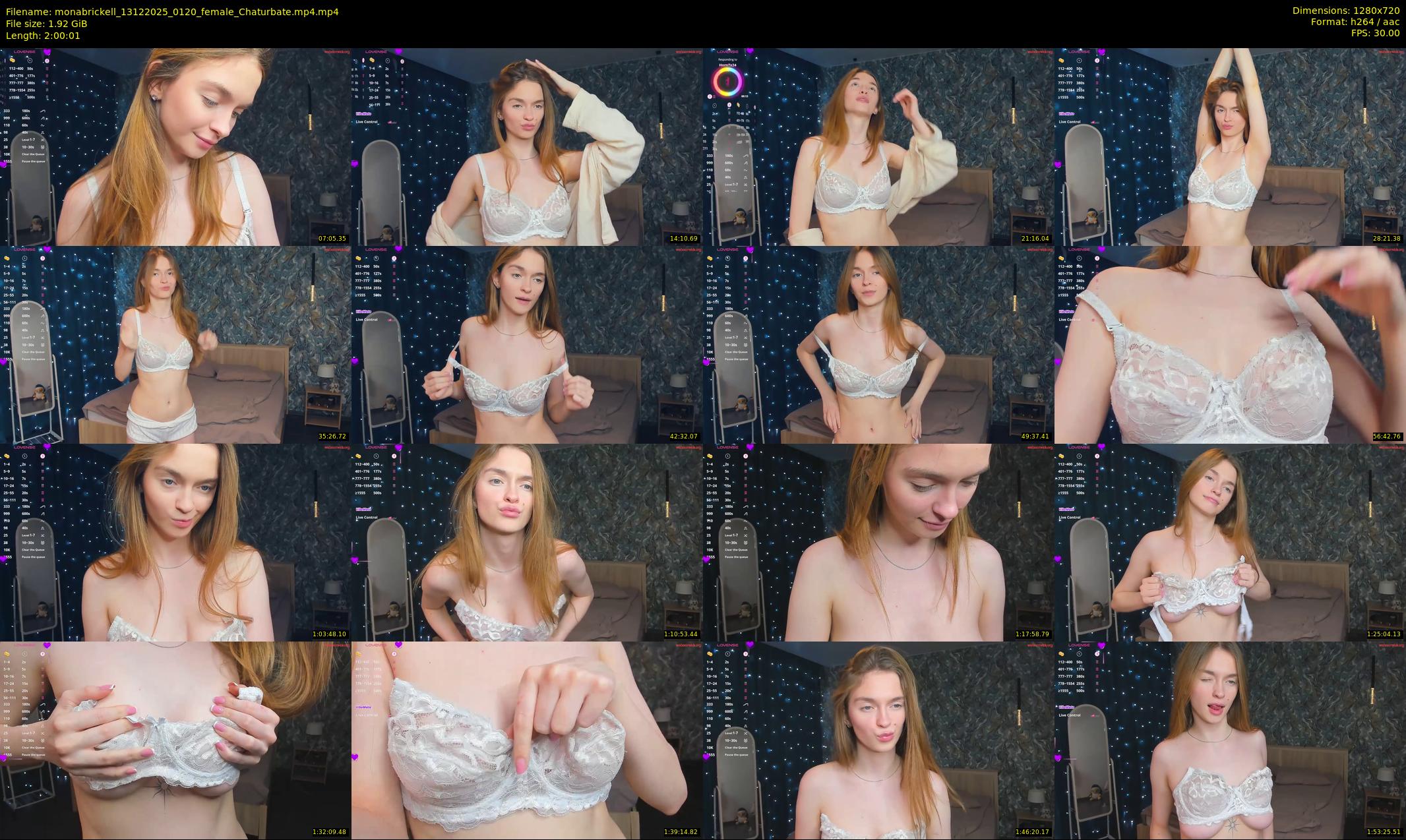 monabrickell — 121 minute Chaturbate female cam show recording, 720p, Dec 13, 2025