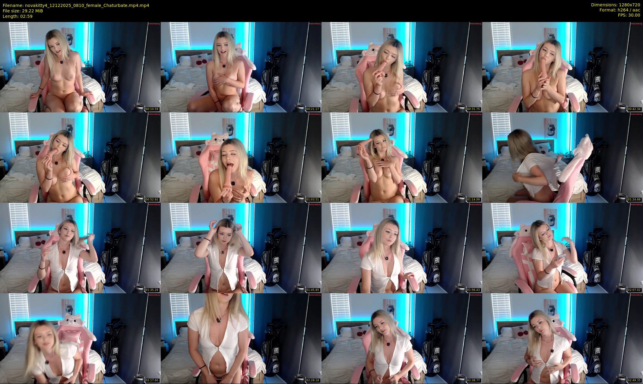 novakitty4 — 3 minute Chaturbate female cam show recording, 720p, Dec 12, 2025