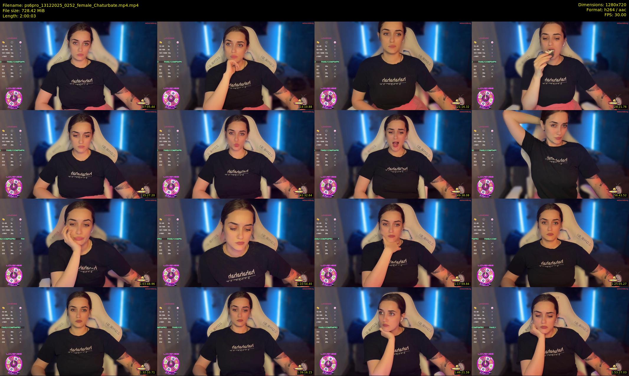 ps6pro — 121 minute Chaturbate female cam show recording, 720p, Dec 13, 2025
