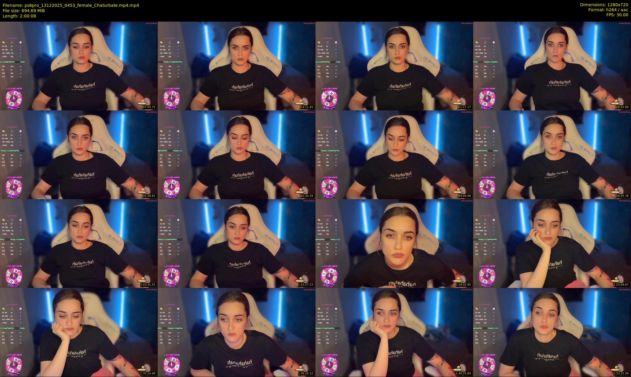 ps6pro — 121 minute Chaturbate female cam show recording, 720p, Dec 13, 2025