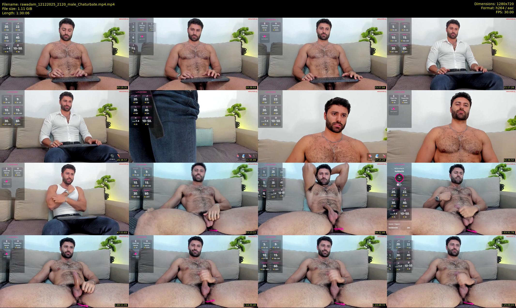 rawadam — 91 minute Chaturbate male cam show recording, 720p, Dec 12, 2025