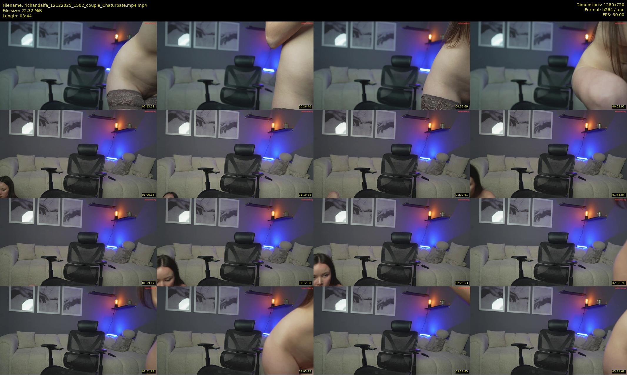 richandalfa — 4 minute Chaturbate couple cam show recording, 720p, Dec 12, 2025