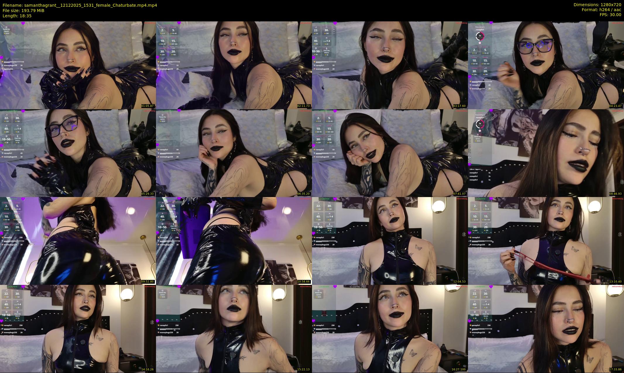 samanthagrant_ — 19 minute Chaturbate female cam show recording, 720p, Dec 12, 2025