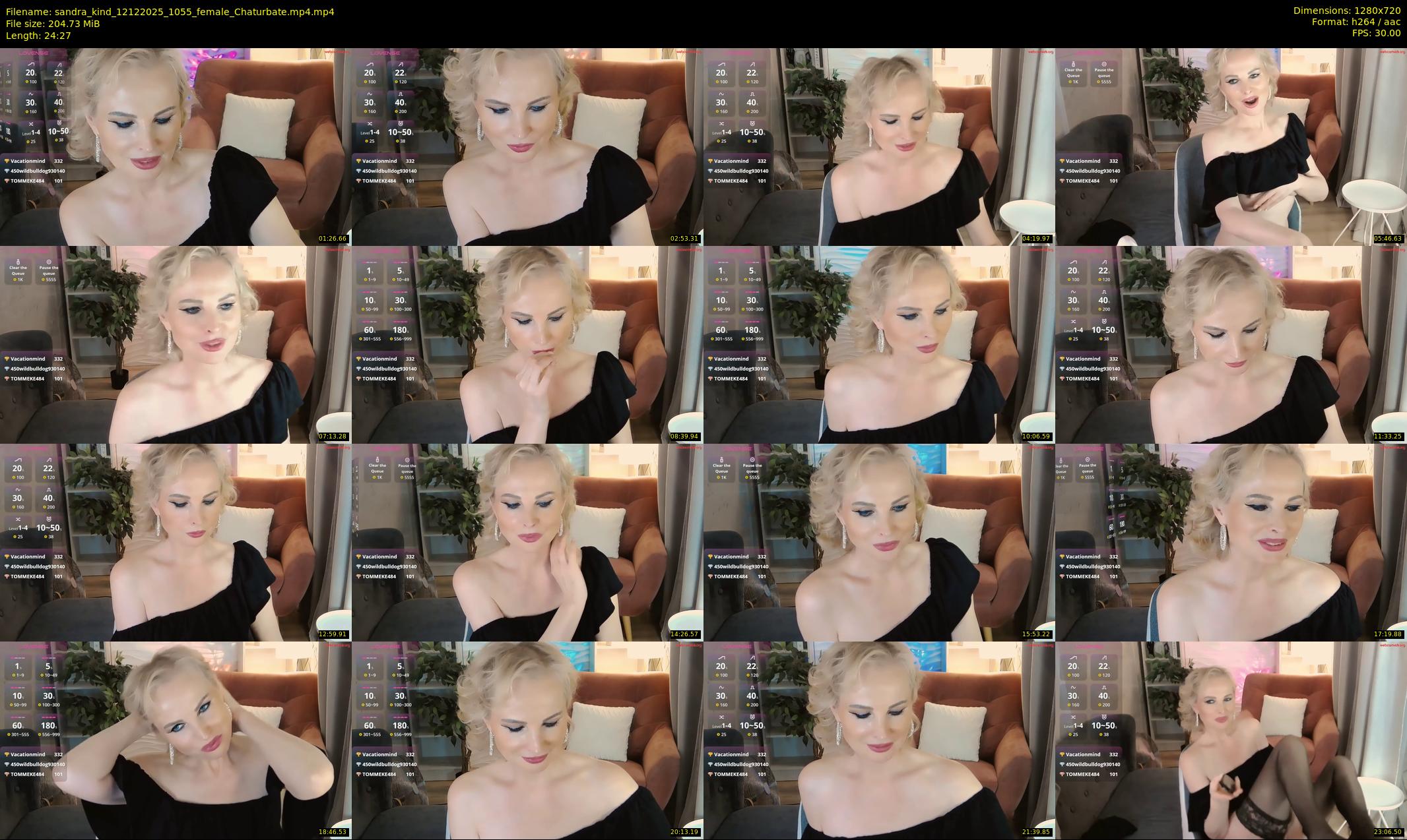sandra_kind — 25 minute Chaturbate female cam show recording, 720p, Dec 12, 2025