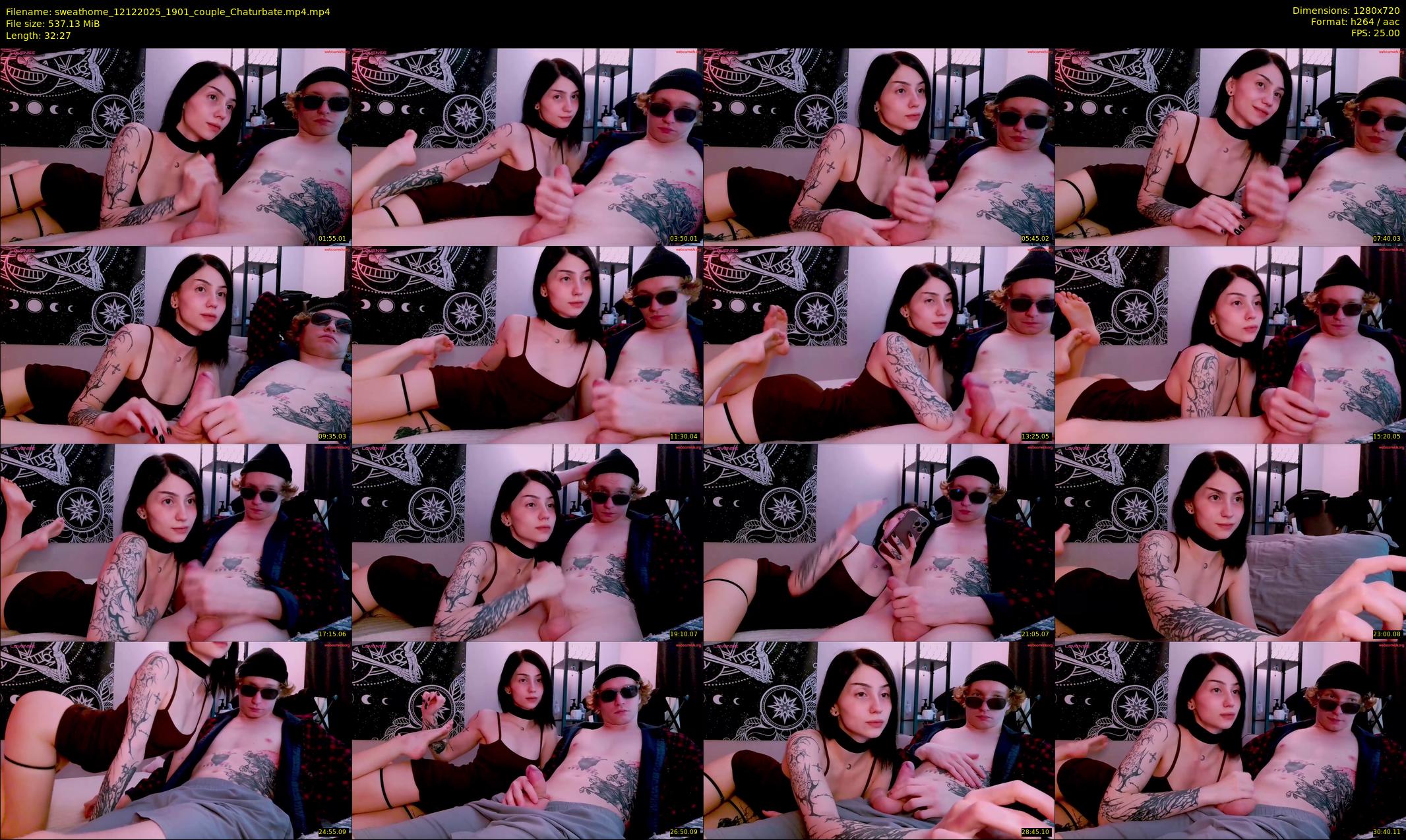 sweathome — 33 minute Chaturbate couple cam show recording, 720p, Dec 12, 2025