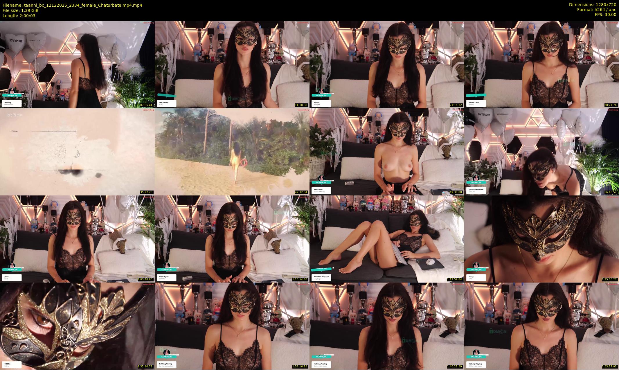 taanni_bc — 121 minute Chaturbate female cam show recording, 720p, Dec 12, 2025
