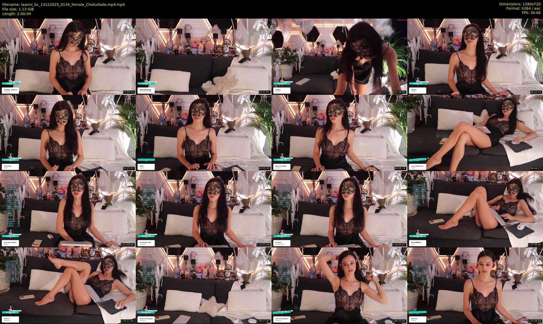 taanni_bc — 121 minute Chaturbate female cam show recording, 720p, Dec 13, 2025