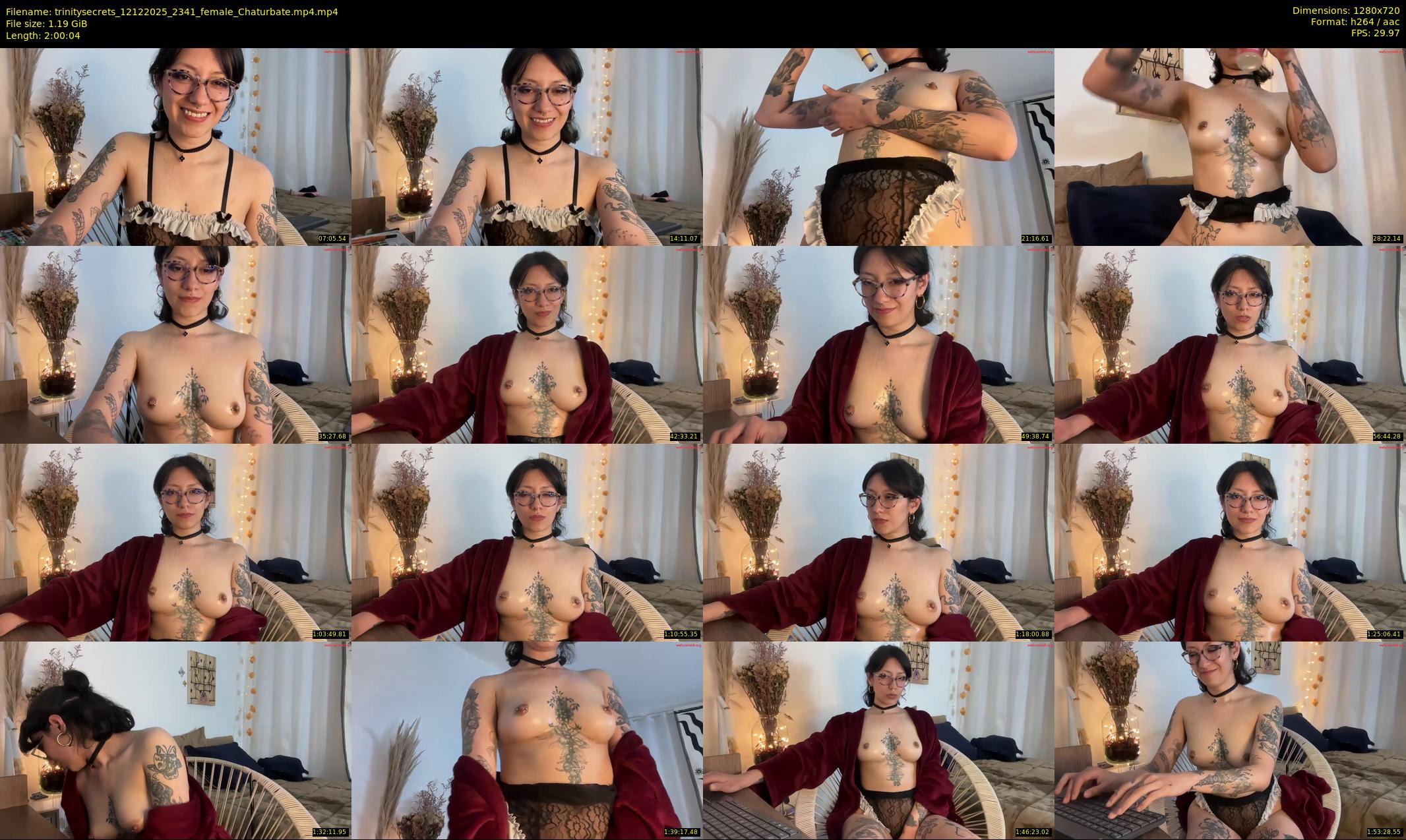 trinitysecrets — 121 minute Chaturbate female cam show recording, 720p, Dec 12, 2025