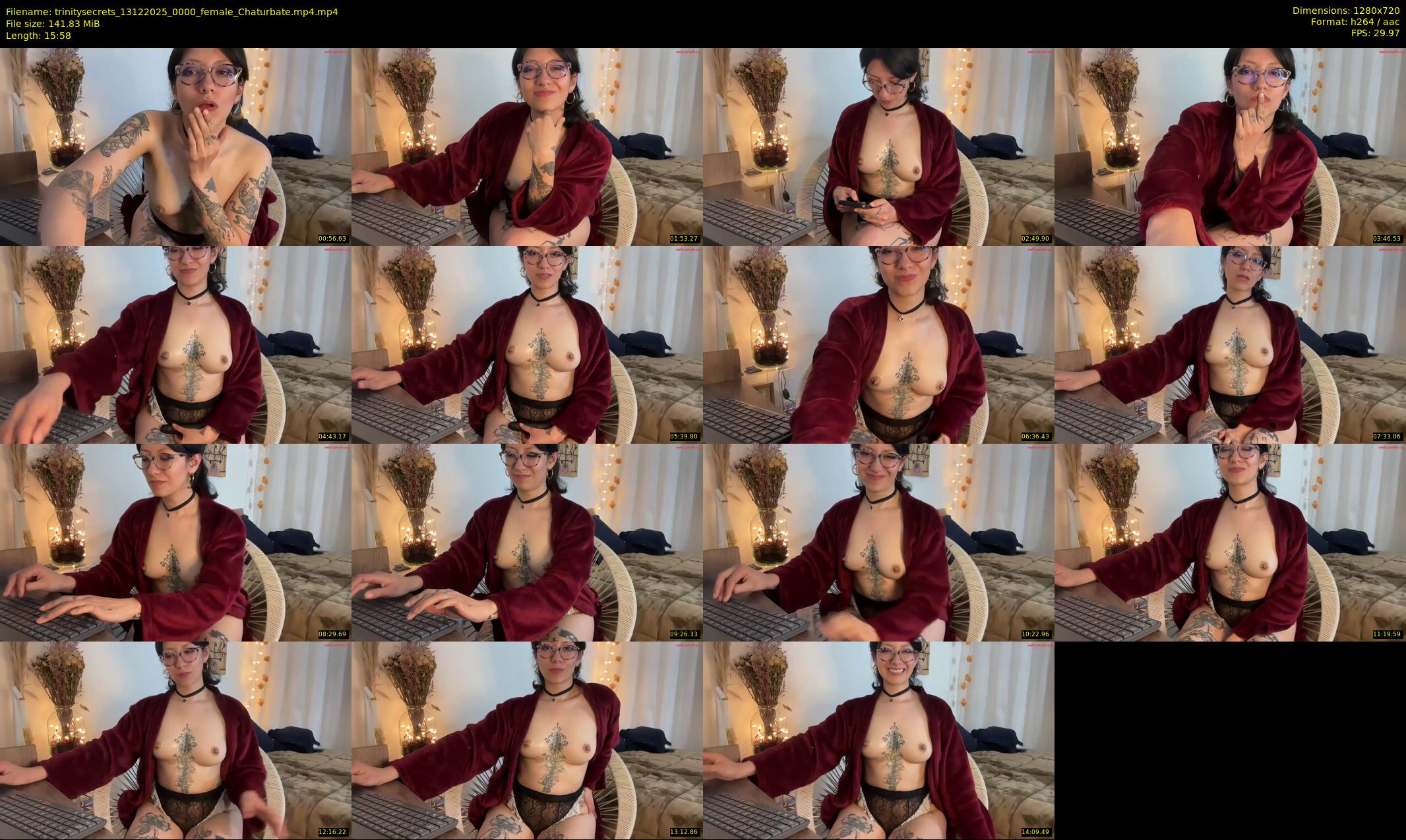 trinitysecrets — 16 minute Chaturbate female cam show recording, 720p, Dec 13, 2025