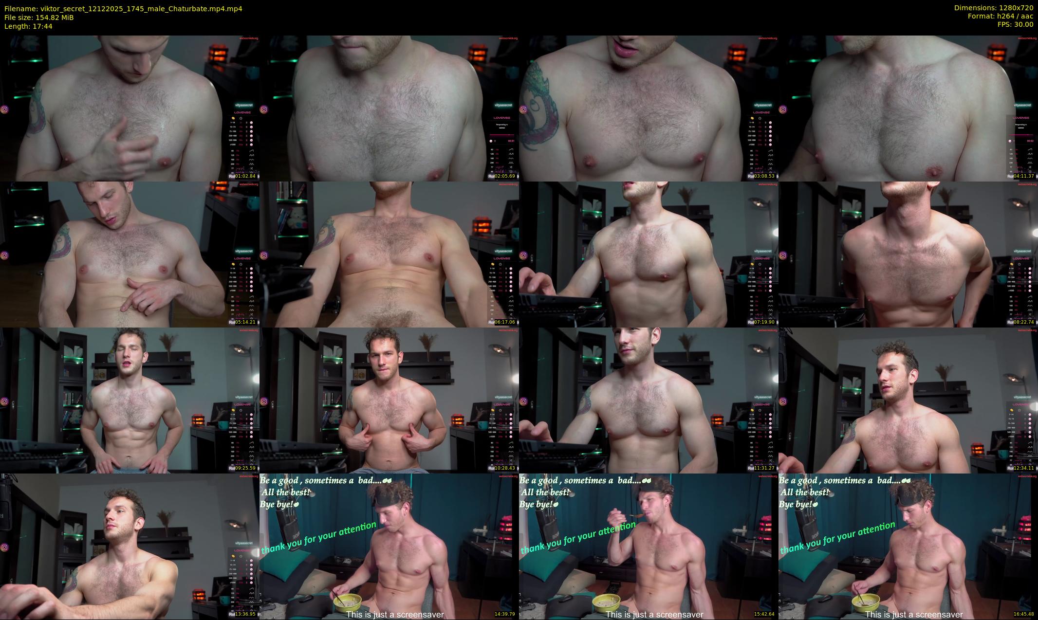 viktor_secret — 18 minute Chaturbate male cam show recording, 720p, Dec 12, 2025