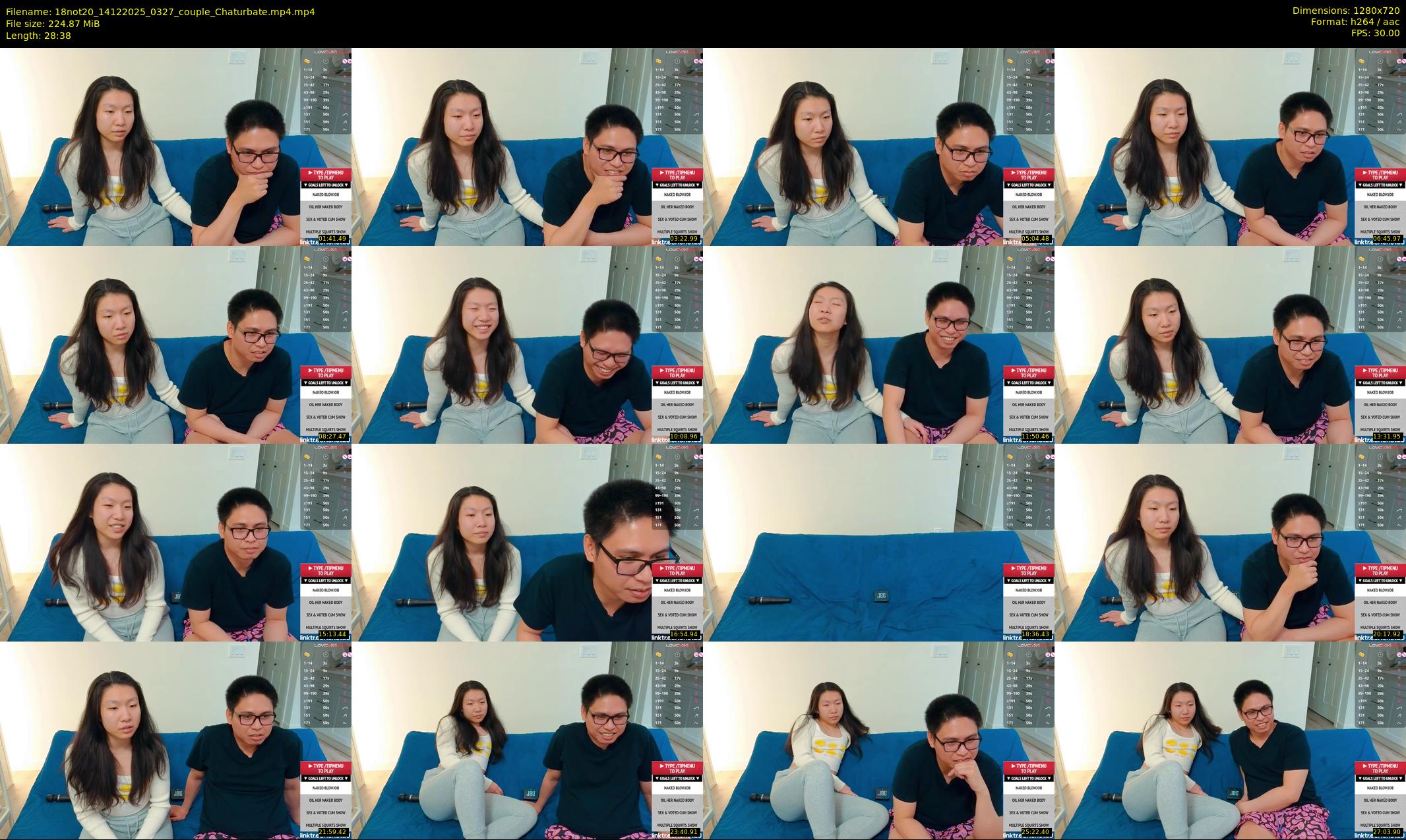 18not20 — 29 minute Chaturbate couple cam show recording, 720p, Dec 14, 2025