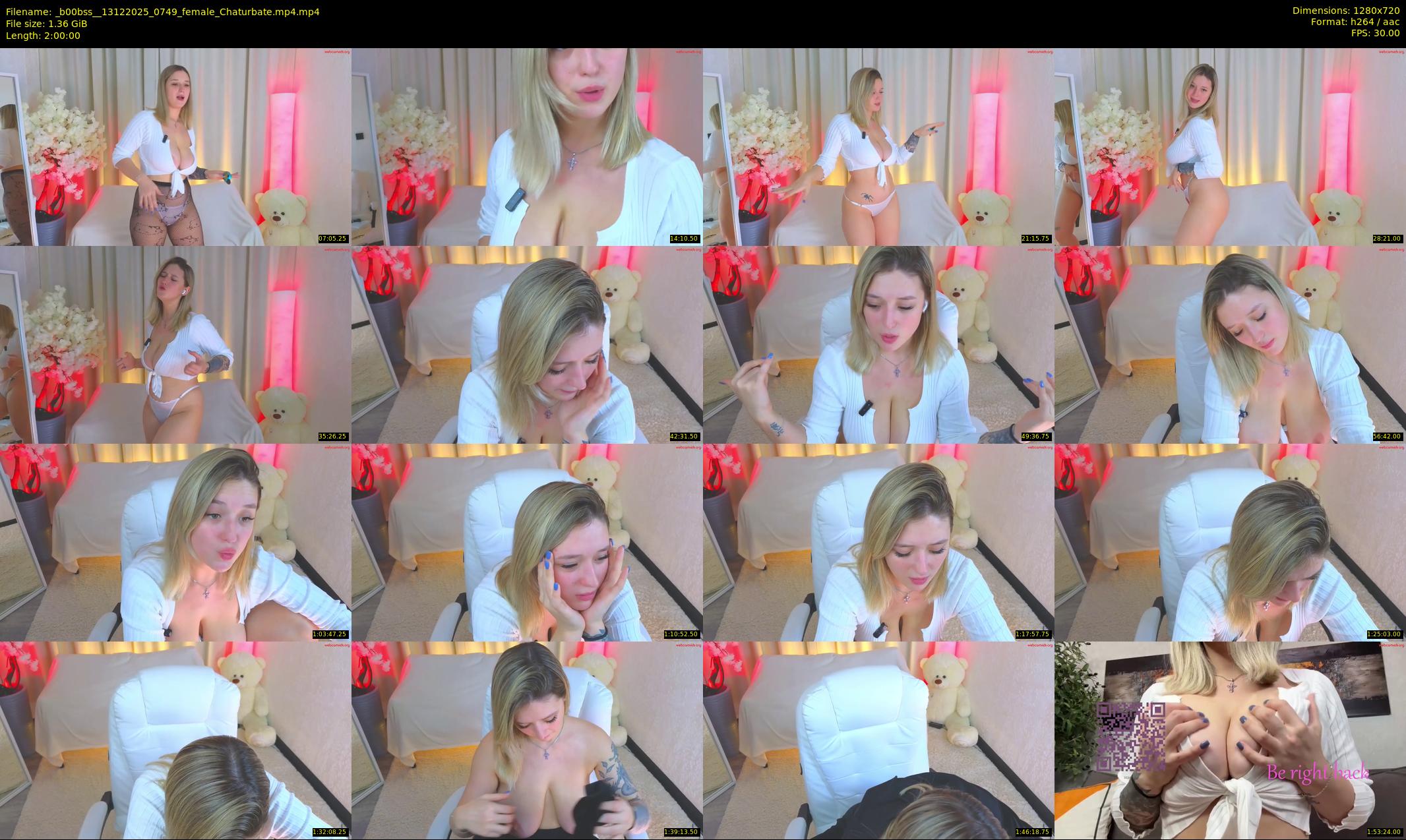 _b00bss_ — 120 minute Chaturbate female cam show recording, 720p, Dec 13, 2025