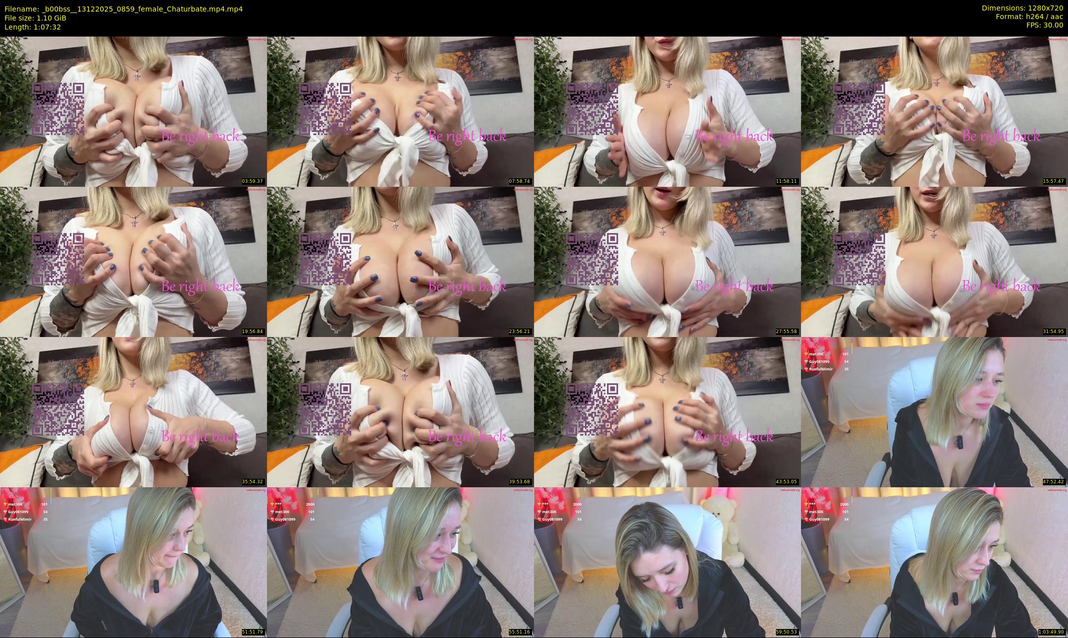 _b00bss_ — 68 minute Chaturbate female cam show recording, 720p, Dec 13, 2025