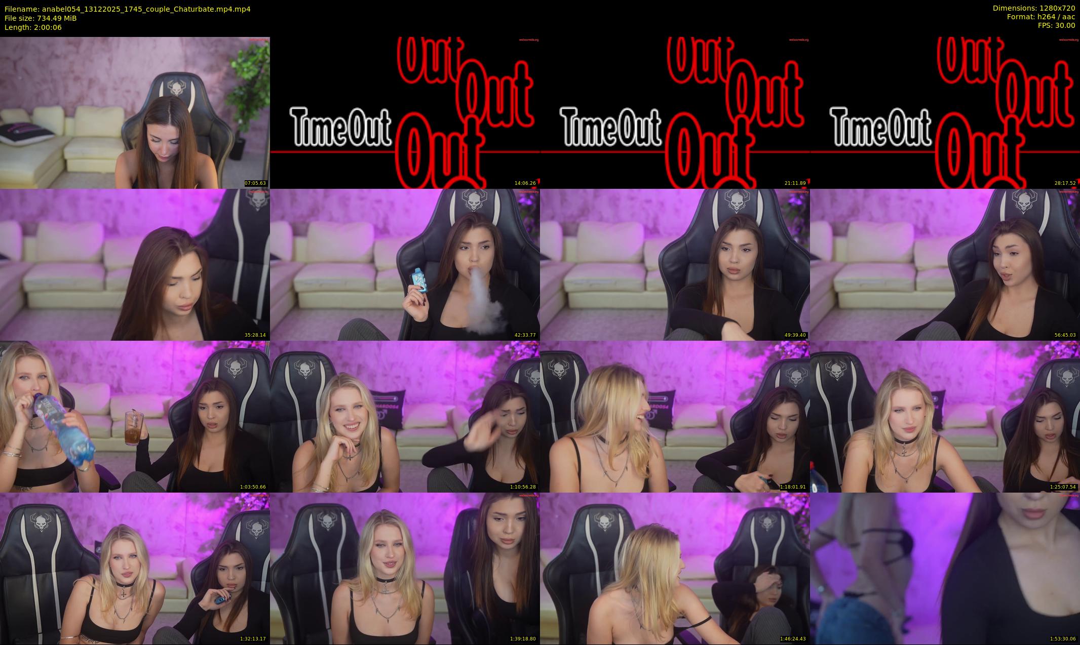 anabel054 — 121 minute Chaturbate female cam show recording, 720p, Dec 13, 2025