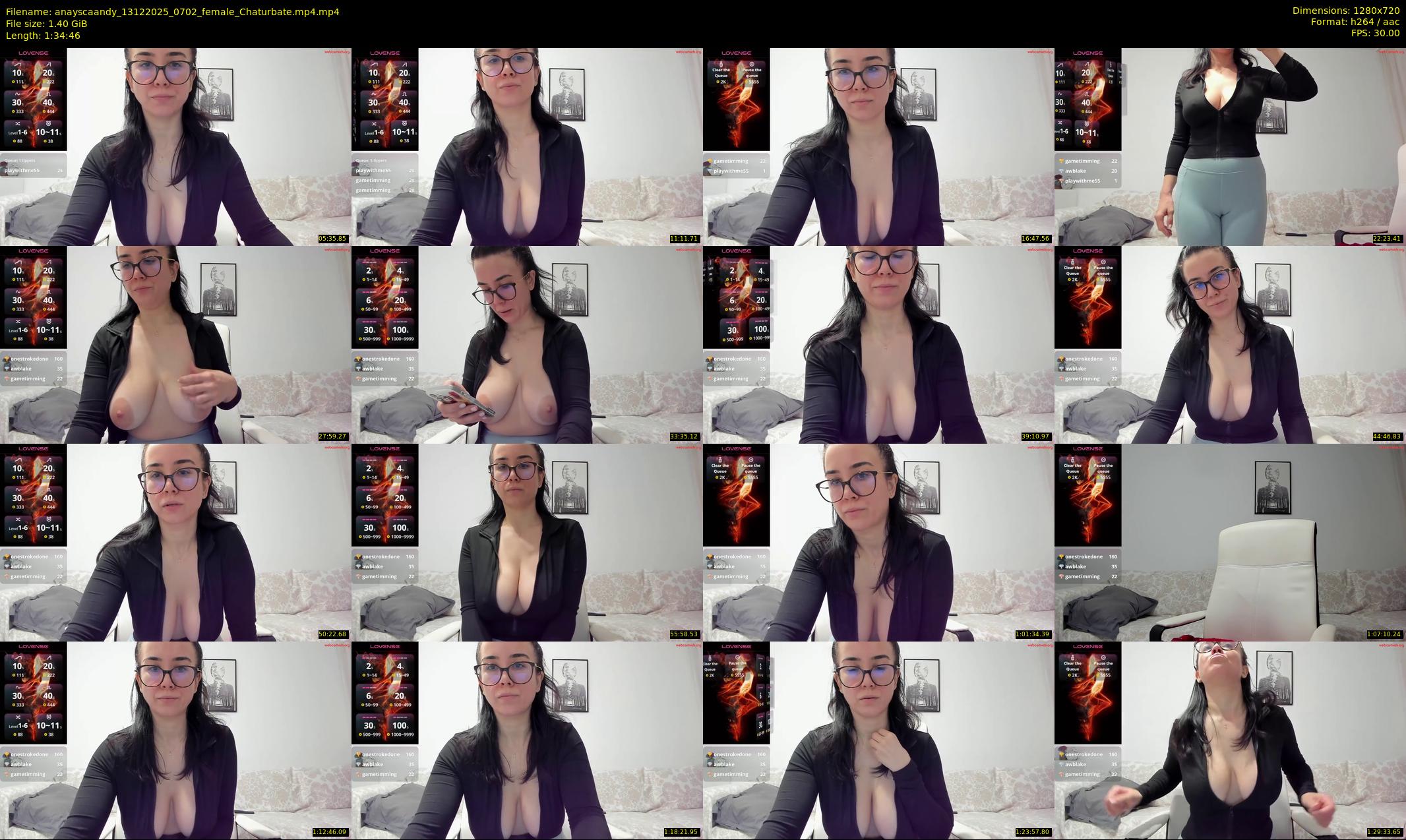 anayscaandy — 95 minute Chaturbate female cam show recording, 720p, Dec 13, 2025